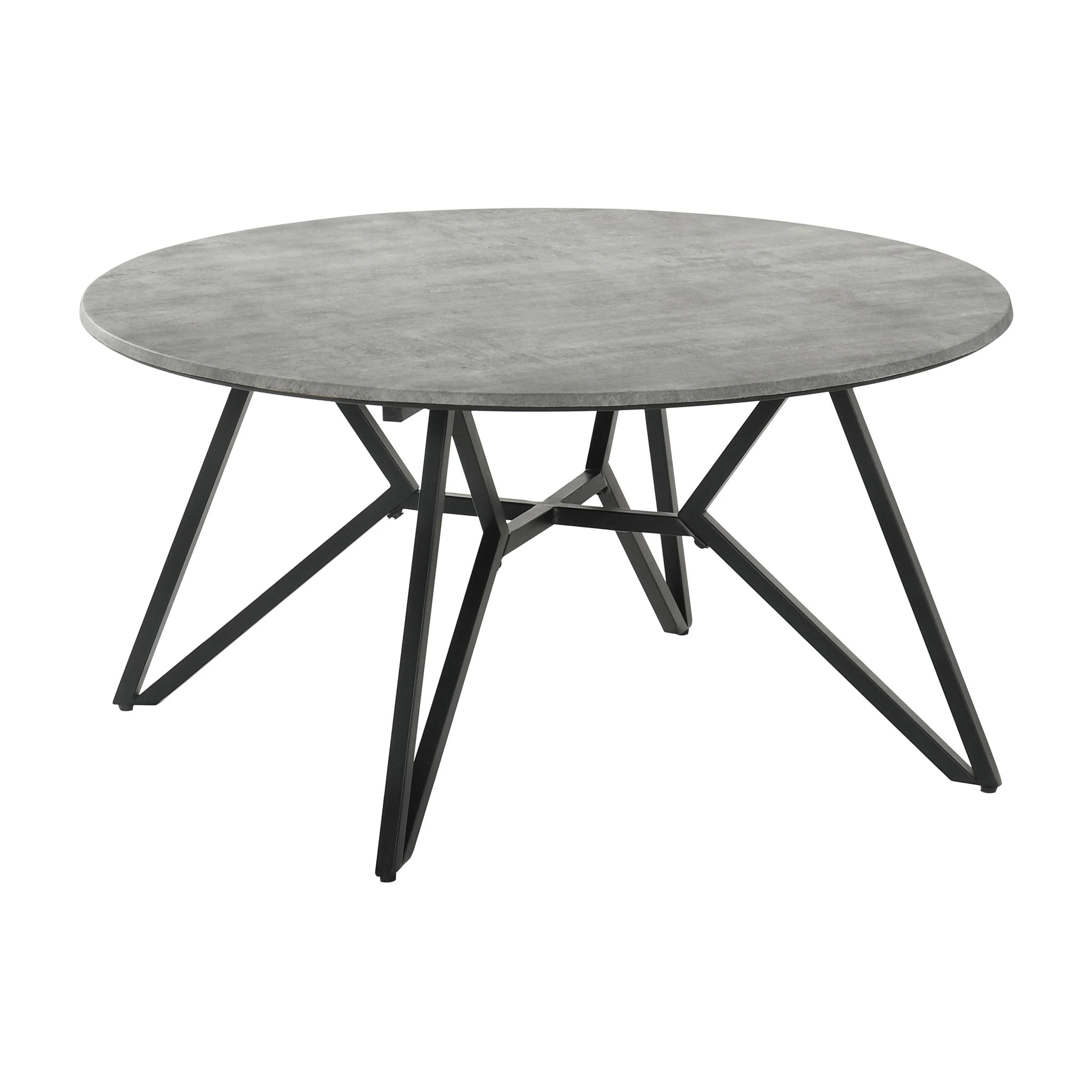 Coaster Furniture Hadi 736178 Round SmartTop Coffee Table - Cement and Gunmetal - Image 1