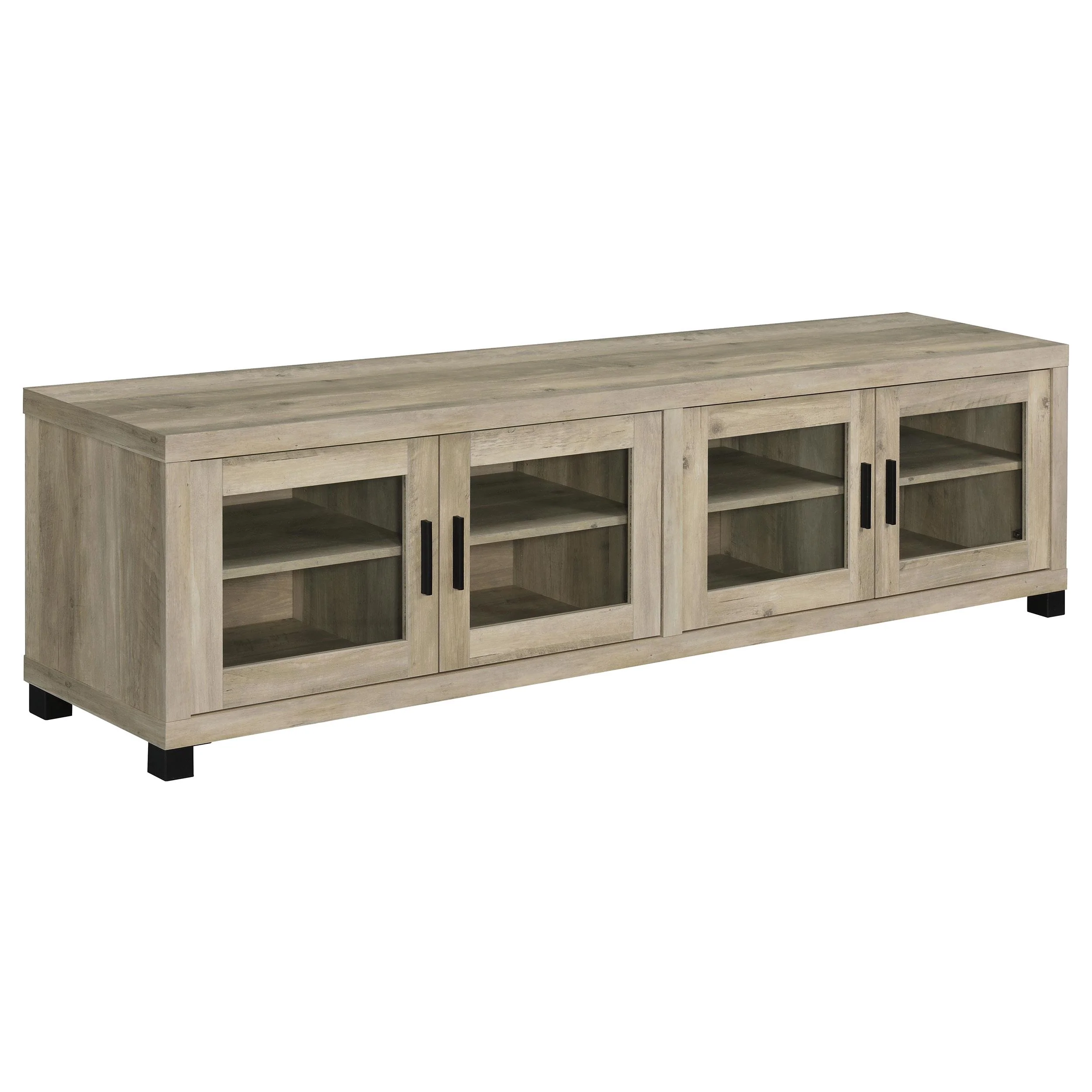 Coaster Furniture Sachin 736283 4-door Engineered Wood 79″ TV Stand – Distressed Pine