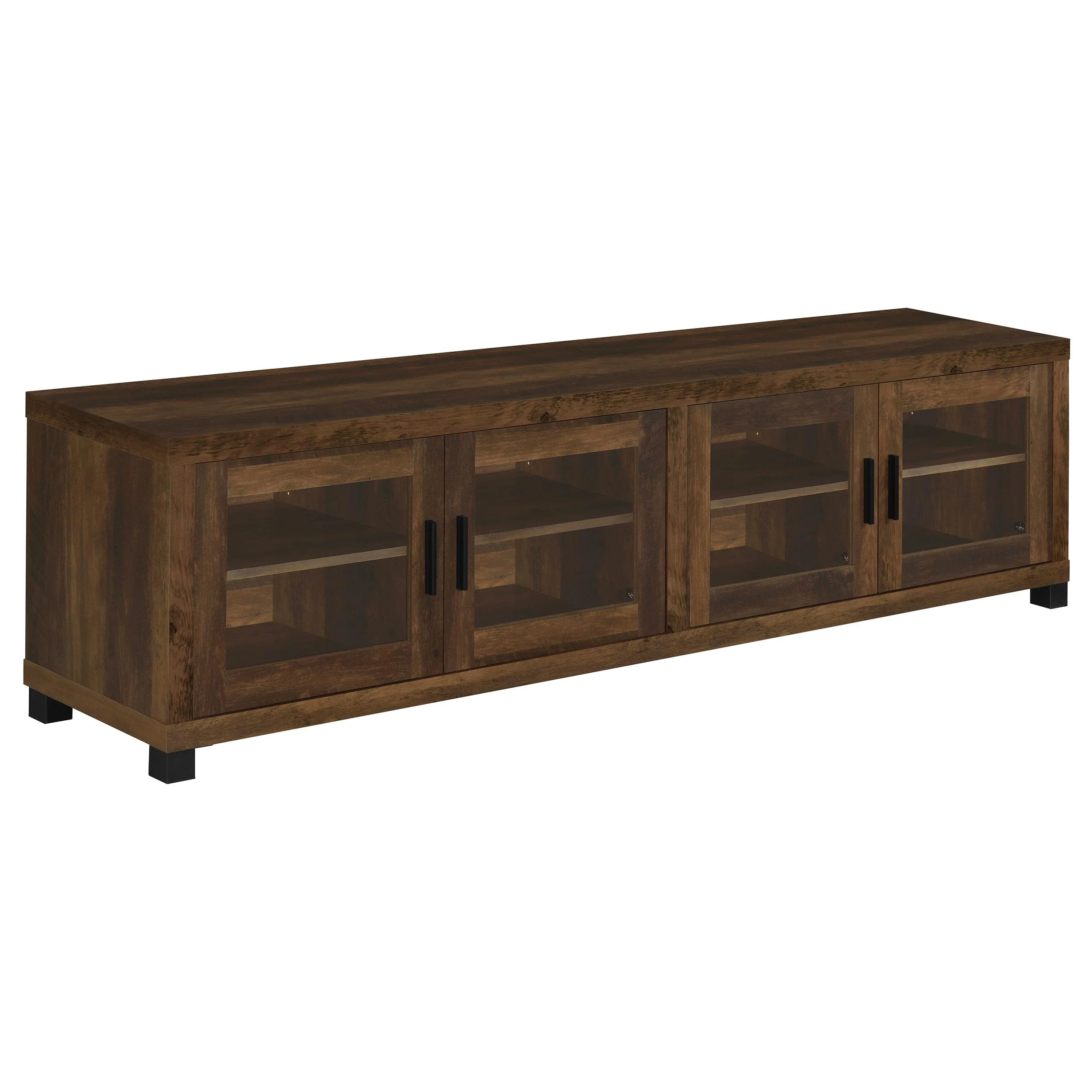 Coaster Furniture Sachin 736293 4-door Engineered Wood 79″ TV Stand – Dark Pine