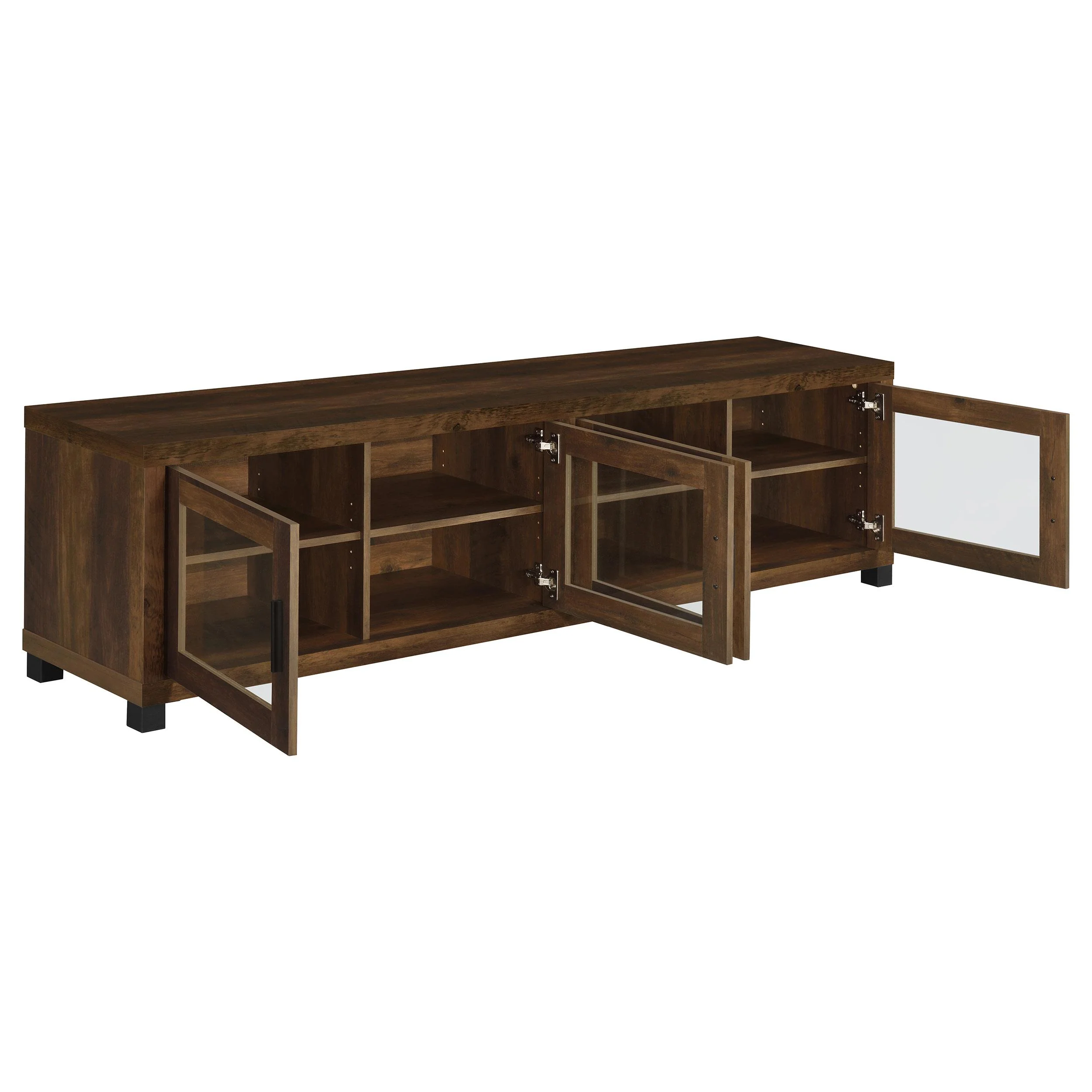 Coaster Furniture Sachin 736293 4-door Engineered Wood 79" TV Stand - Dark Pine - Image 2