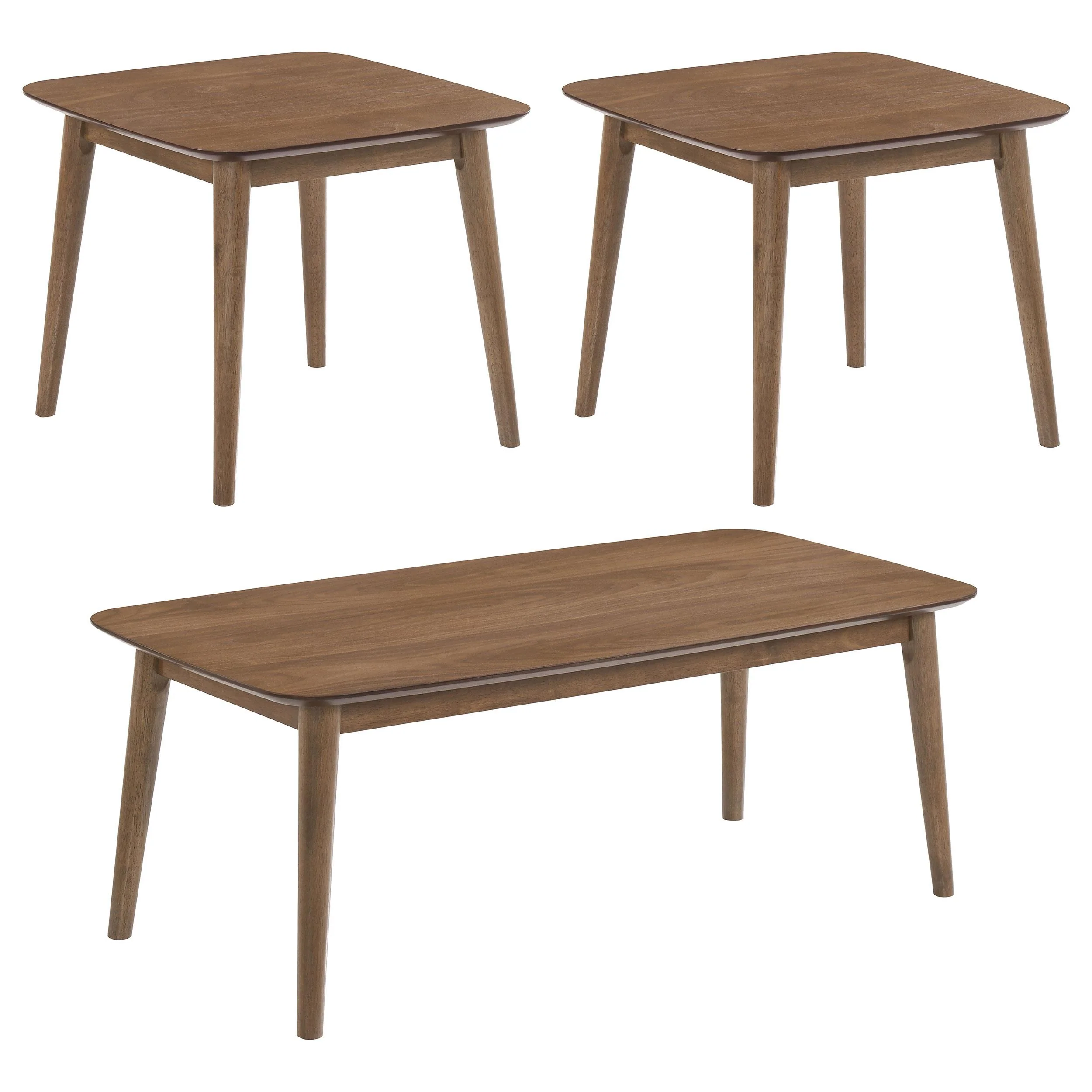Coaster Furniture Radley 753524 3-piece Rectangular Coffee Table Set - Natural Walnut - Image 1