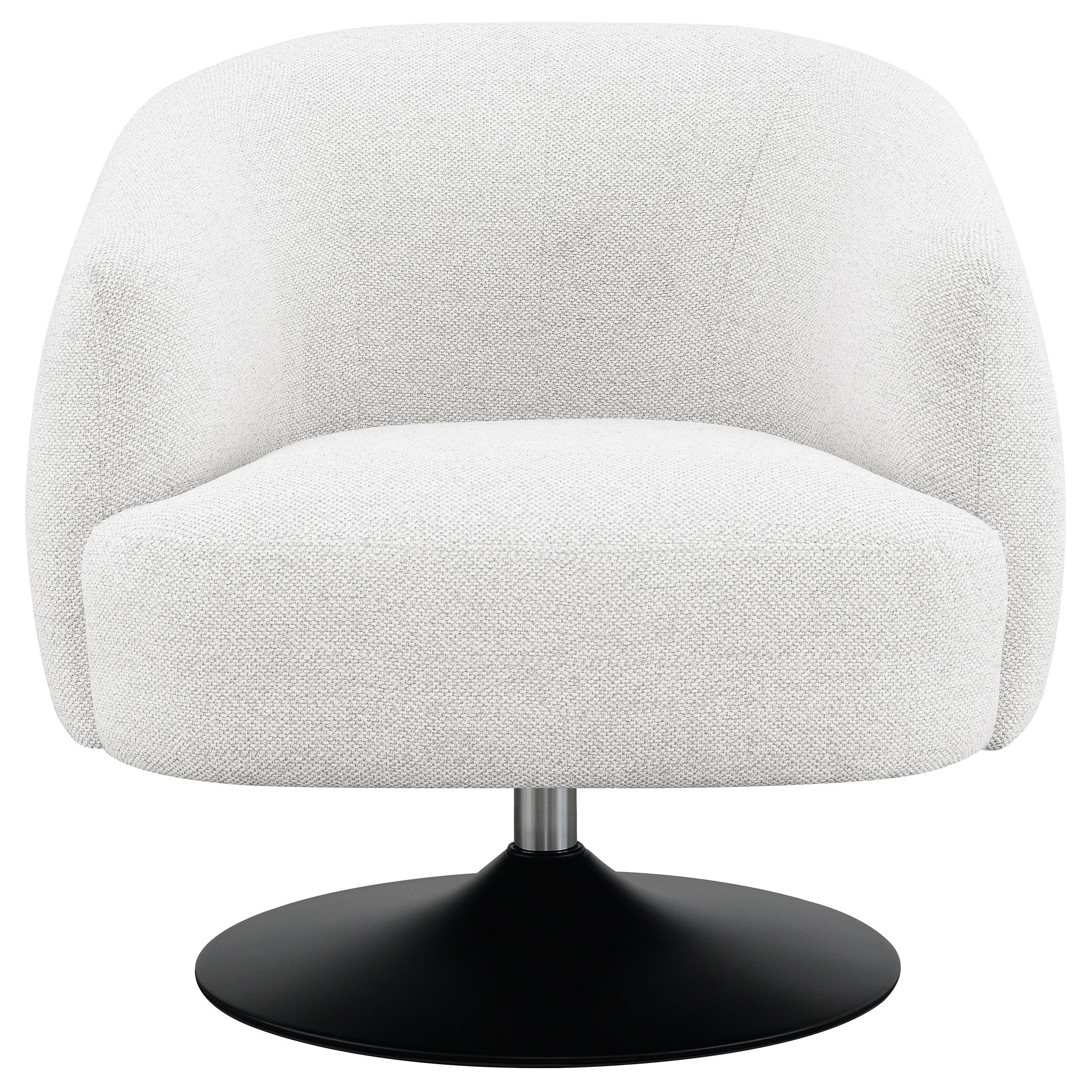 Coaster Furniture Dave 905739 Upholstered Barrel Back Swivel Club Chair - Beige - Image 2