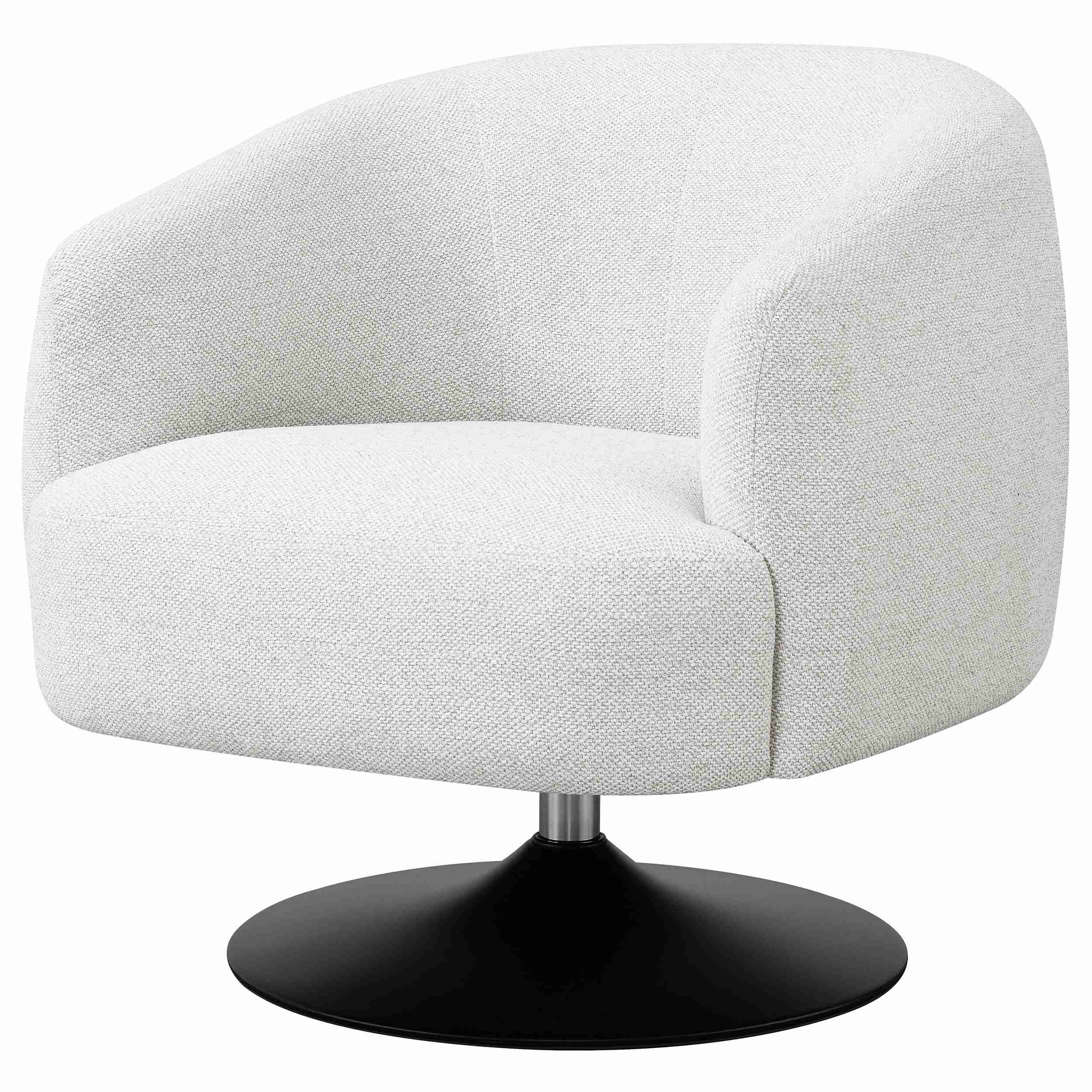 Coaster Furniture Dave 905739 Upholstered Barrel Back Swivel Club Chair - Beige - Image 3