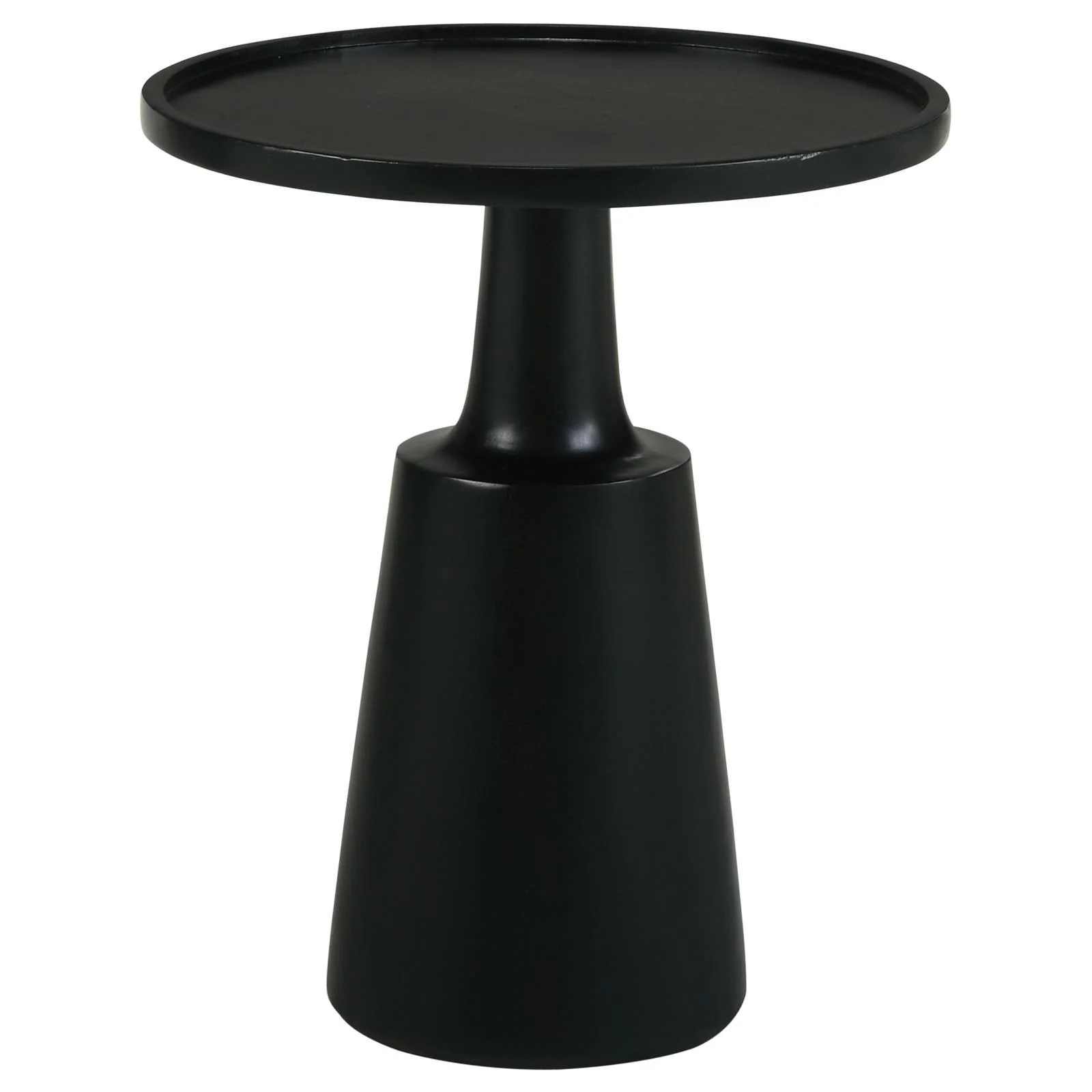 Coaster Furniture Ixia 915109 Round Solid Mango Wood Accent Side Table - Black Stain - Image 1