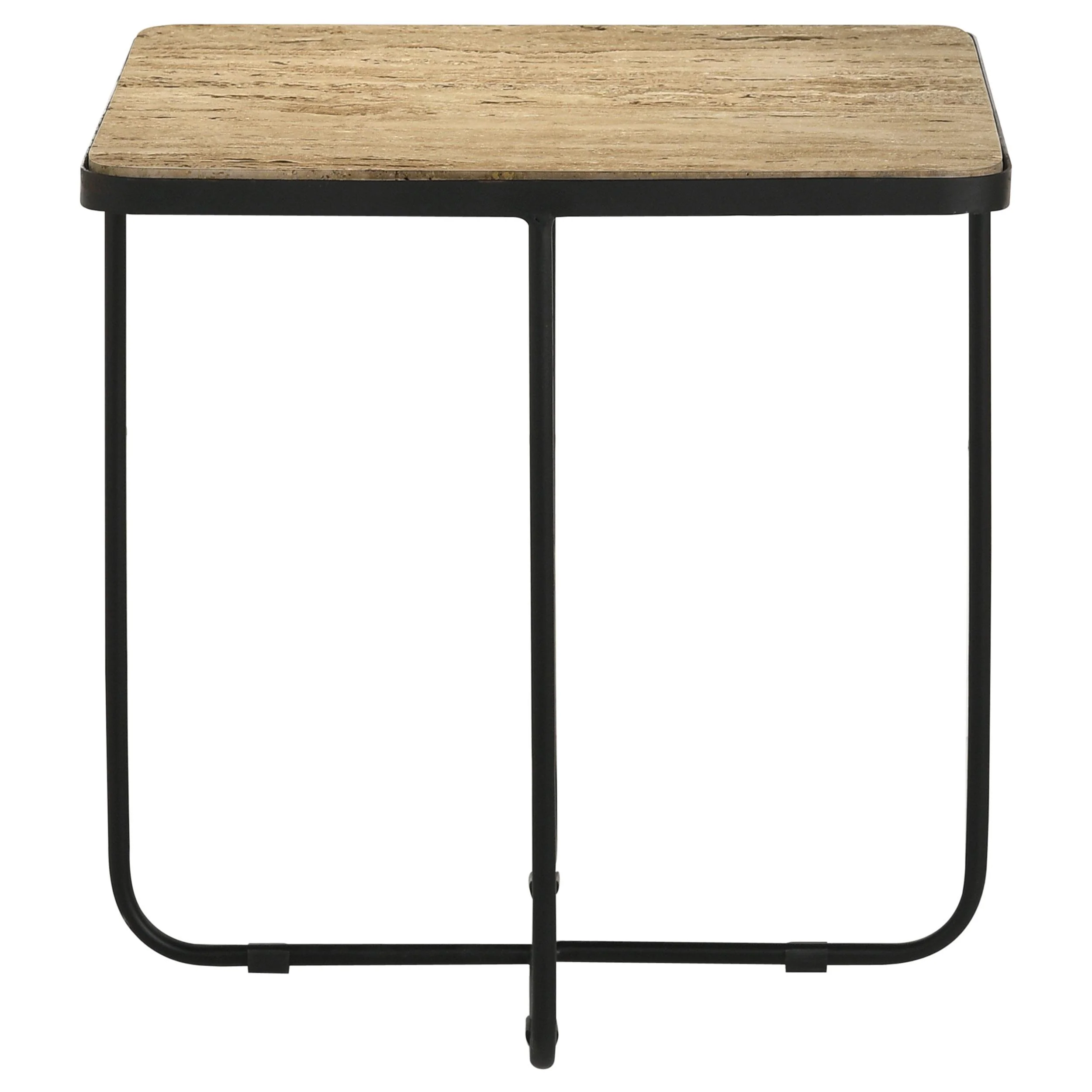 Coaster Furniture Elyna 935855 Square Stone Top Accent Side Table – Beige