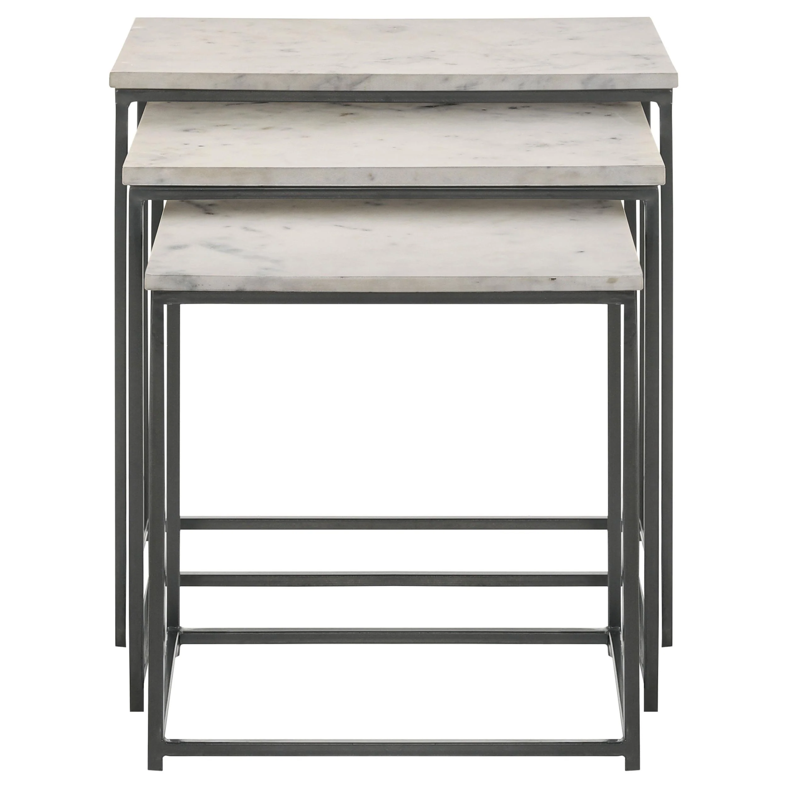 Coaster Furniture Medora 936016 3-piece Marble Top Nesting Table Set - White - Image 3