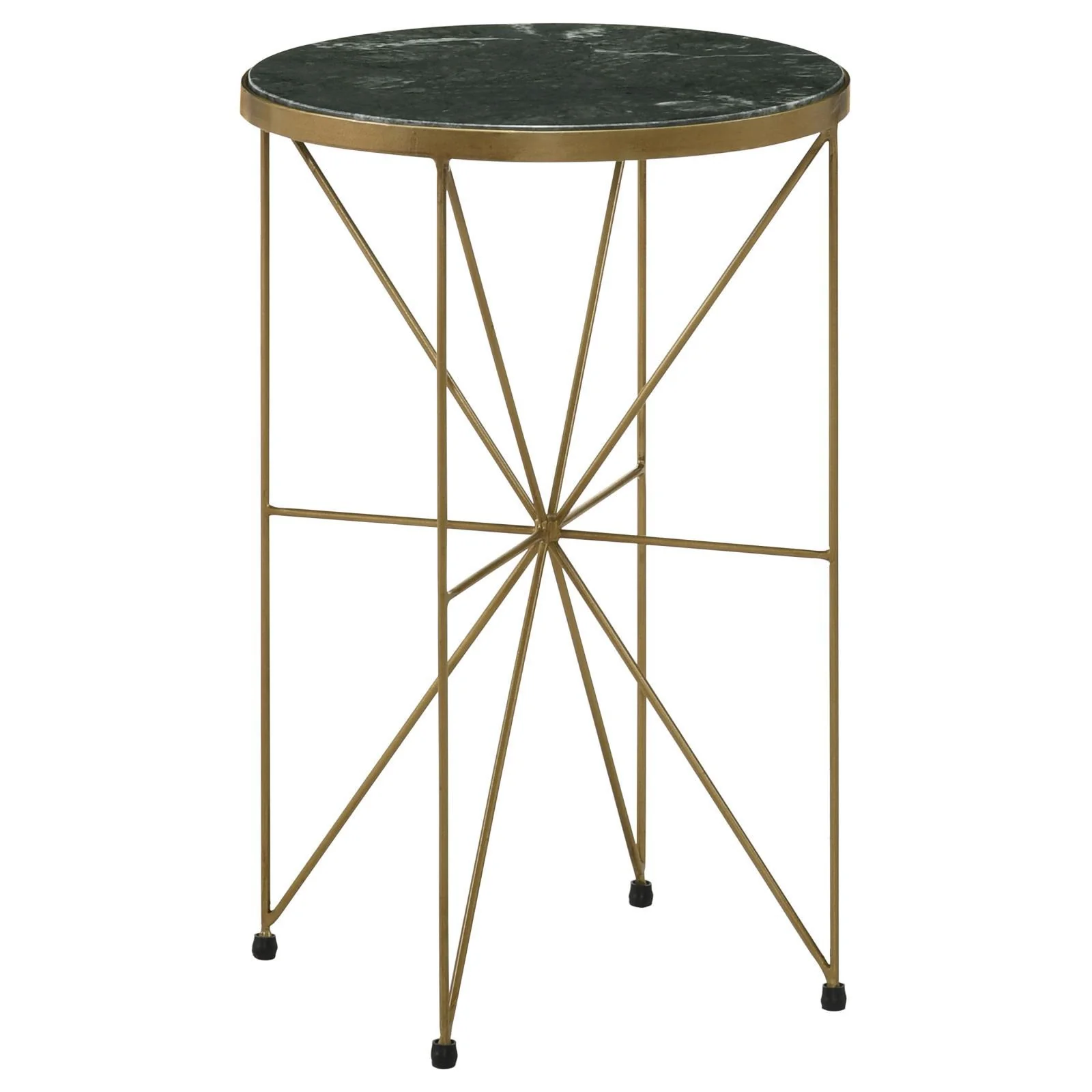 Coaster Furniture Eliska 936061 Round Green Marble Top Accent Side Table – Antique Gold