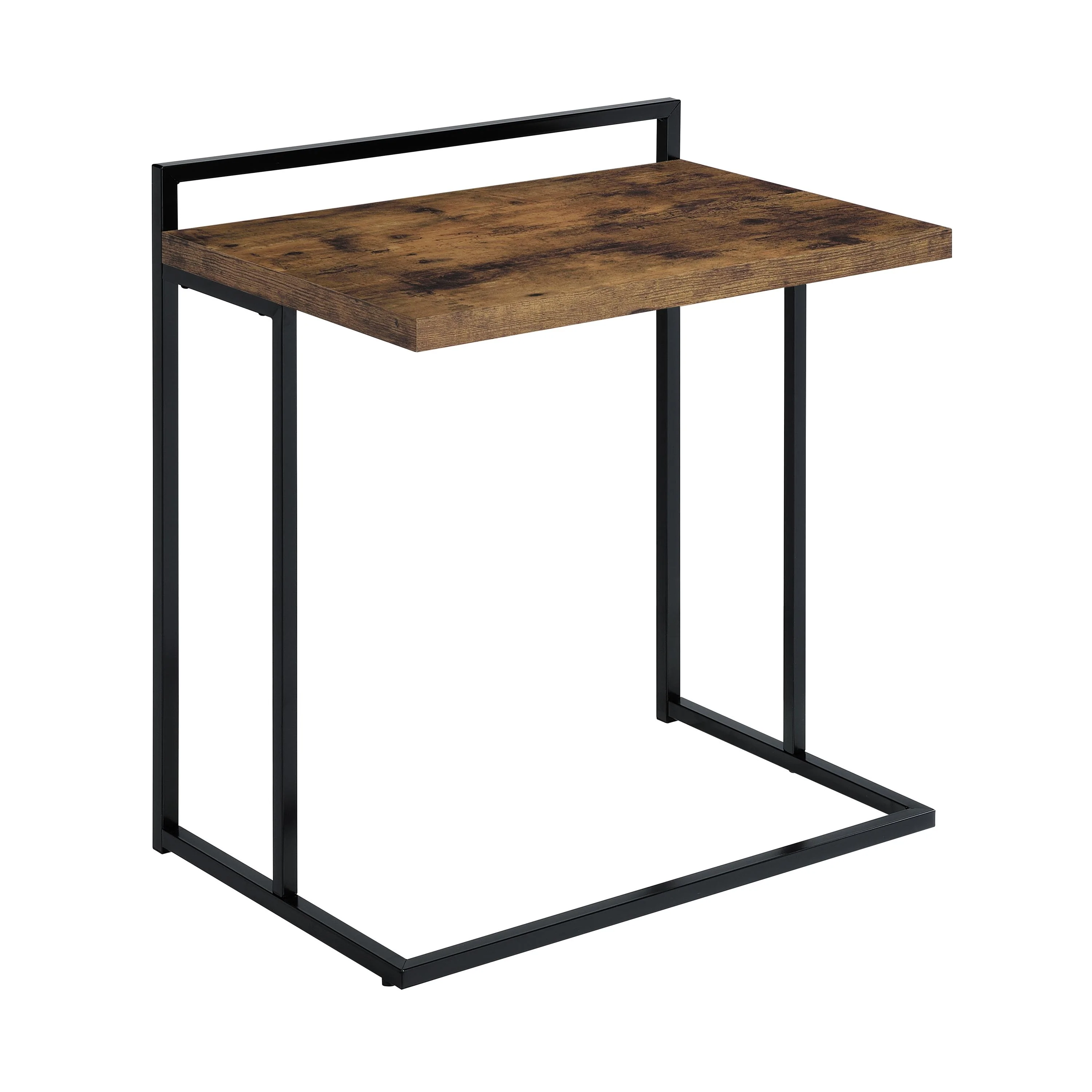 Coaster Furniture Dani 936122 Rectangular C-Shaped Sofa Side Table – Rustic Nutmeg