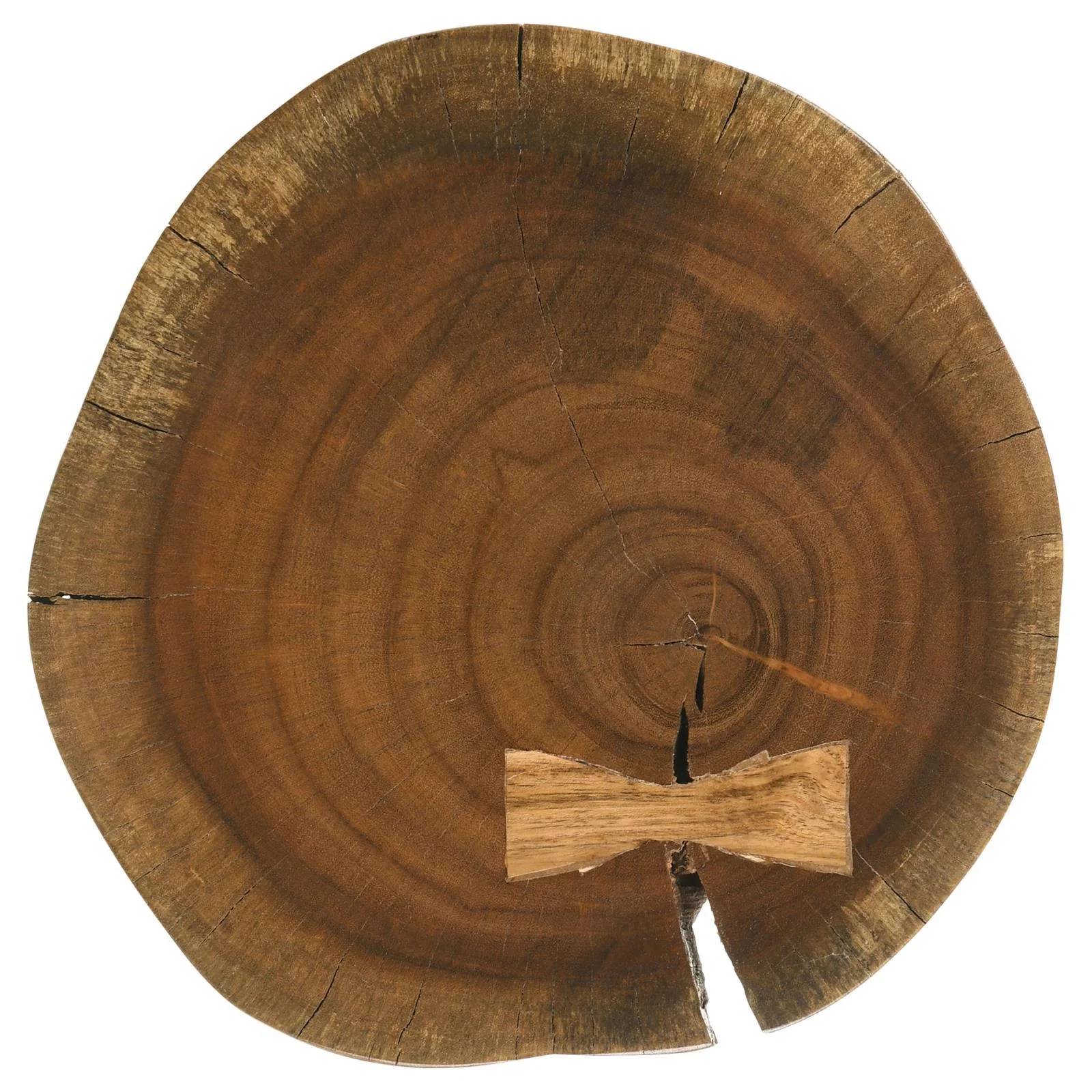 Coaster Furniture Keith 936181 Round Solid Tree Trunk Side Table - Natural and Black - Image 2