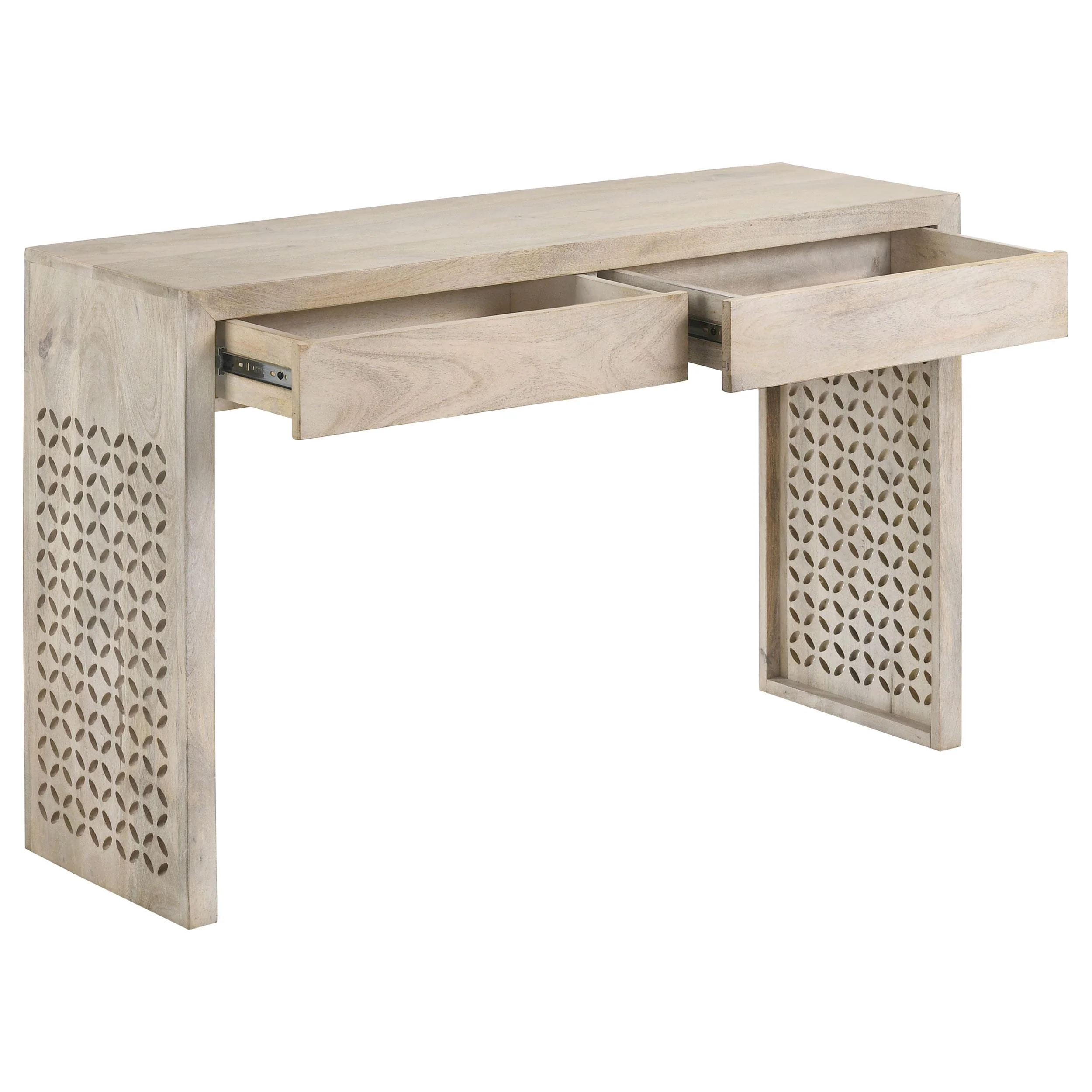 Coaster Furniture Rickman 959543 2-Drawer Wood Entryway Console Table - White Washed - Image 2