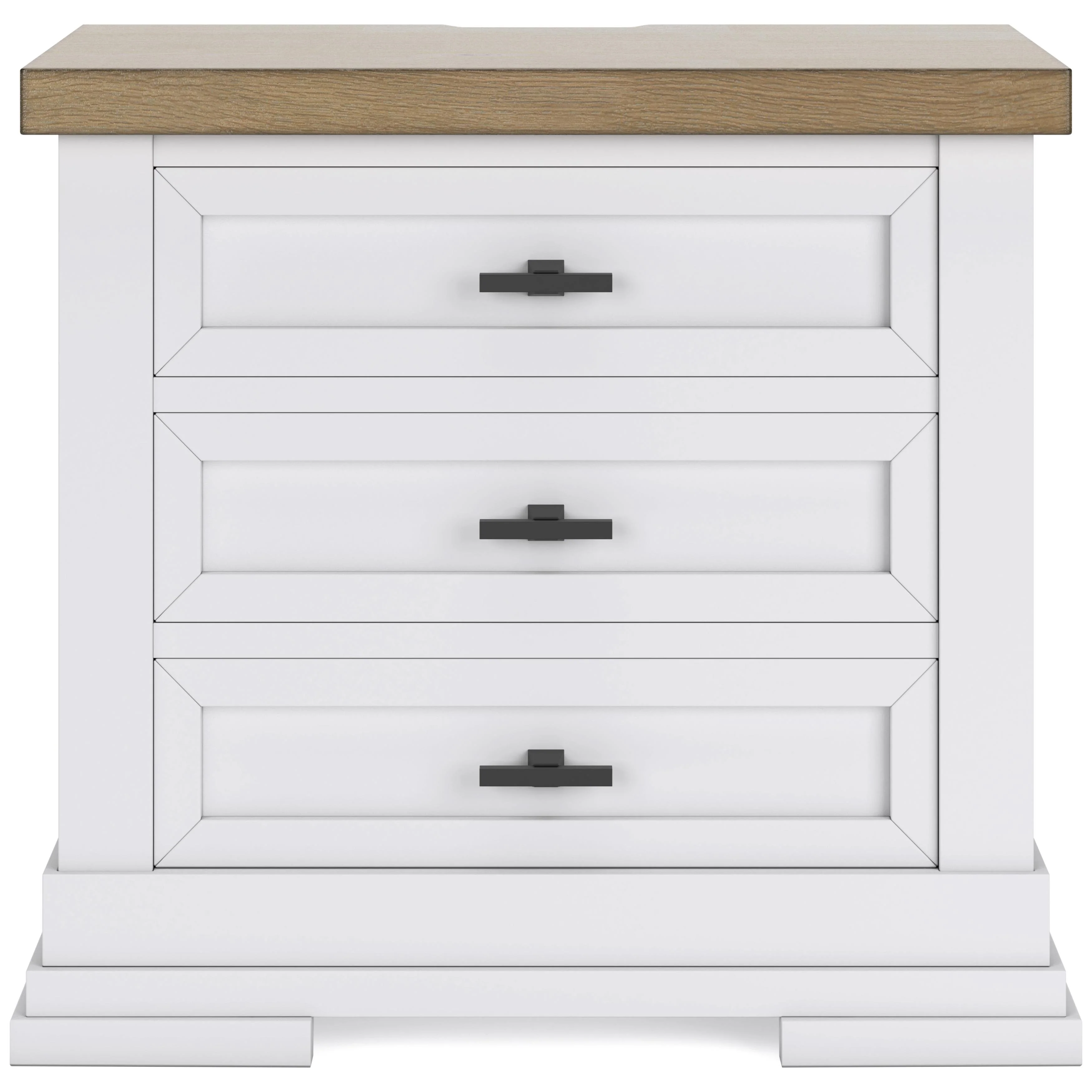 Benchcraft Ashbryn B844-93 Three Drawer Night Stand - Image 3