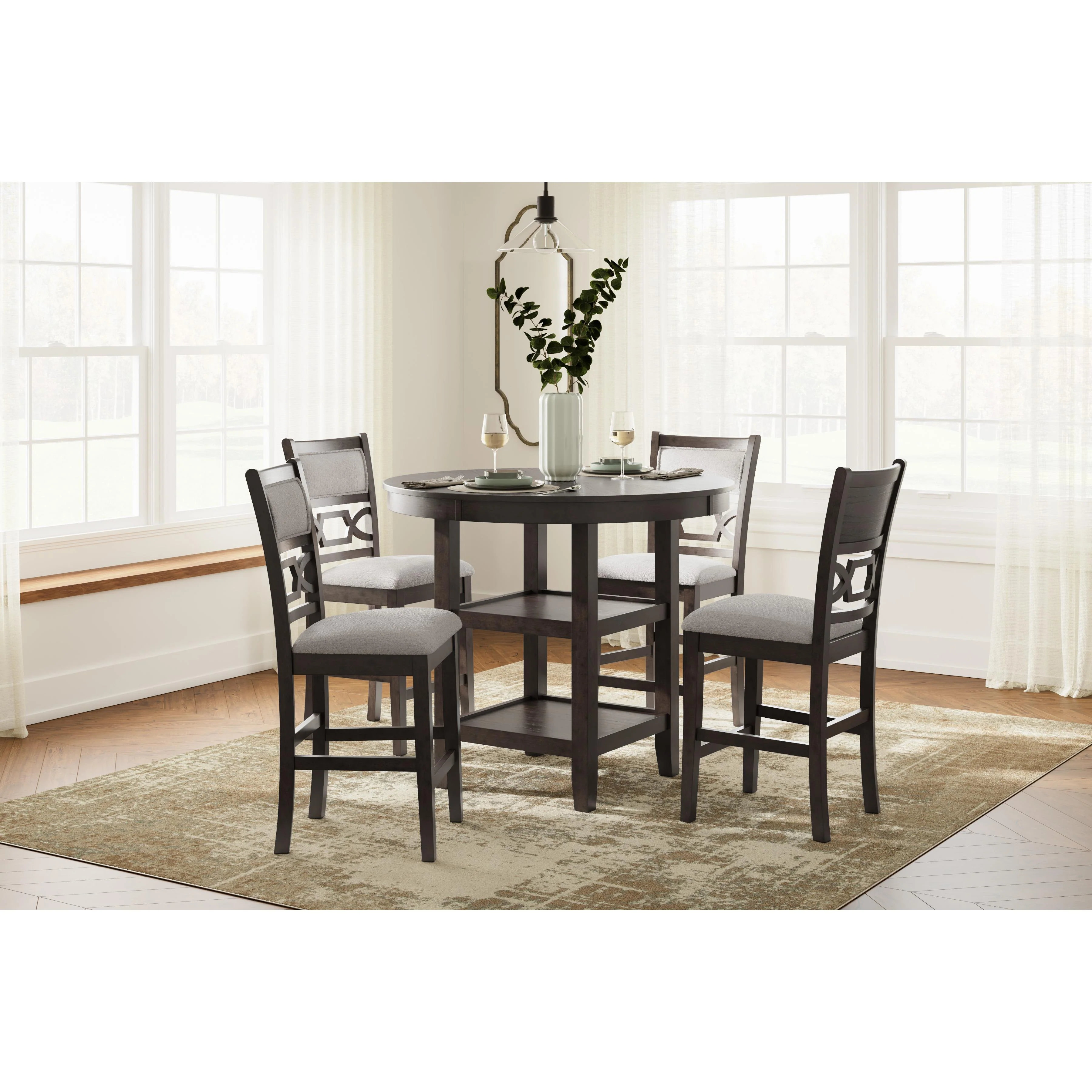 Signature Design by Ashley Langwest D422-223 Dining Room Counter Table Set - Image 3
