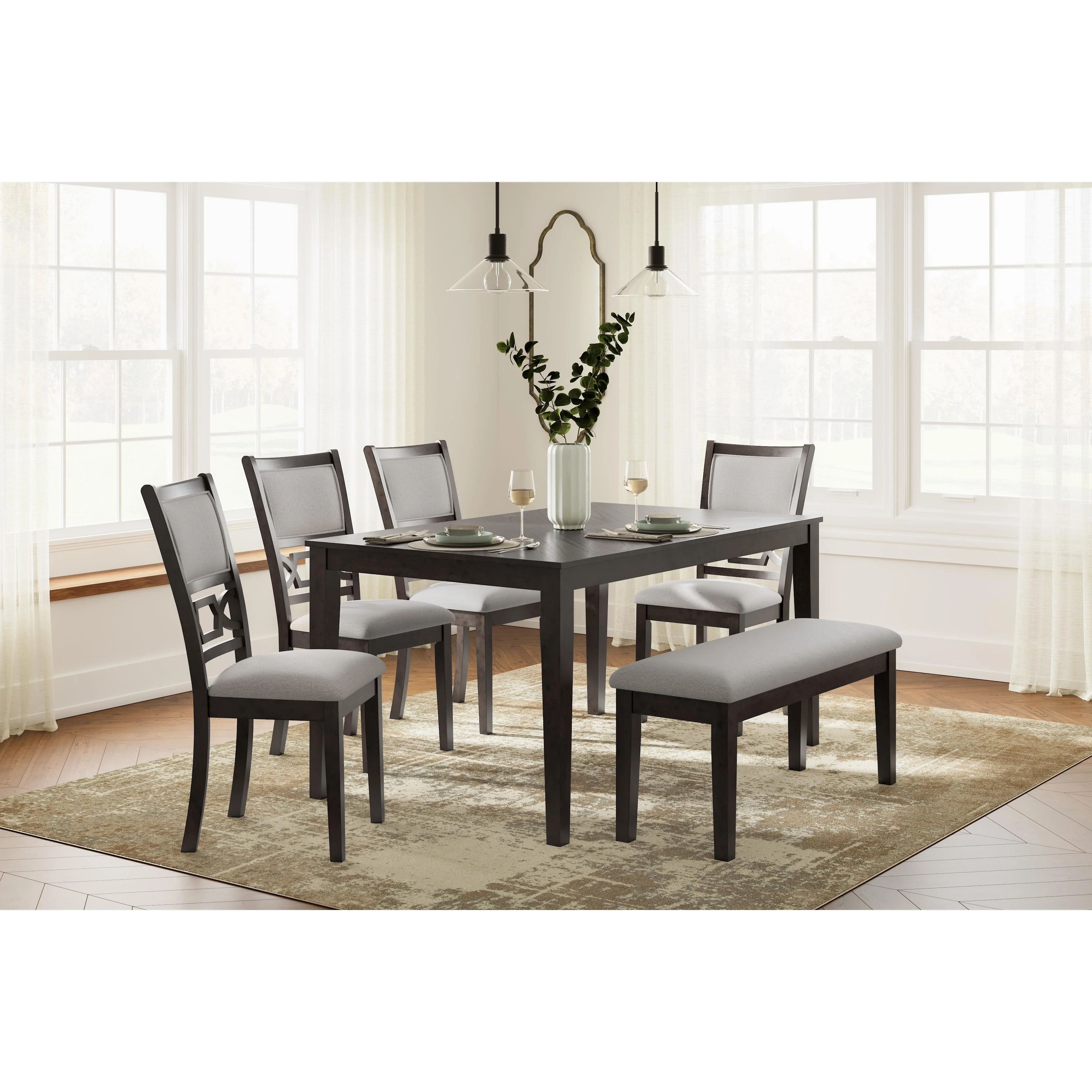 Signature Design by Ashley Langwest D422-325 Dining Room Table Set - Image 3