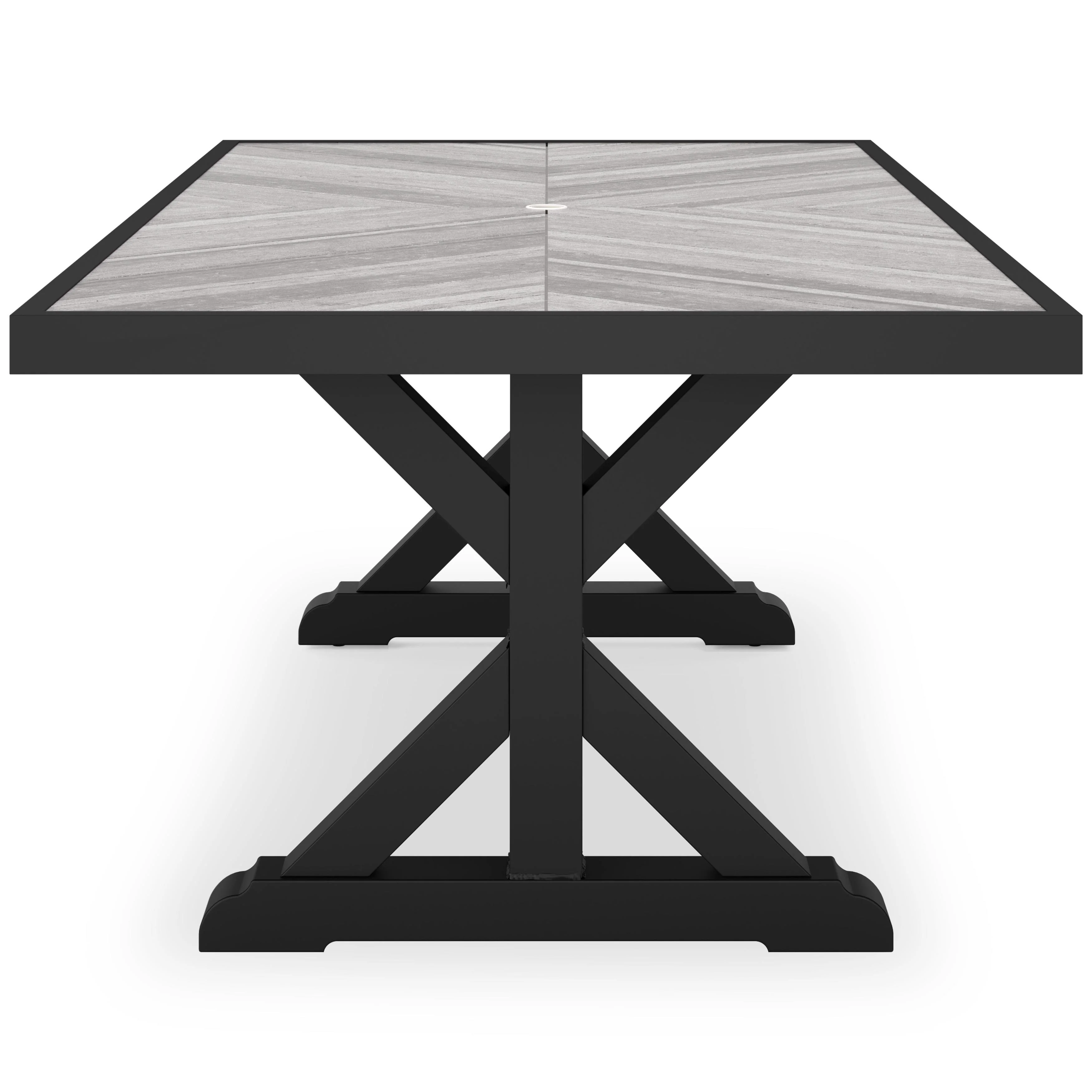 Signature Design by Ashley Beachcroft P792-625 Rectangular Dining Table with Umbrella Option - Image 3