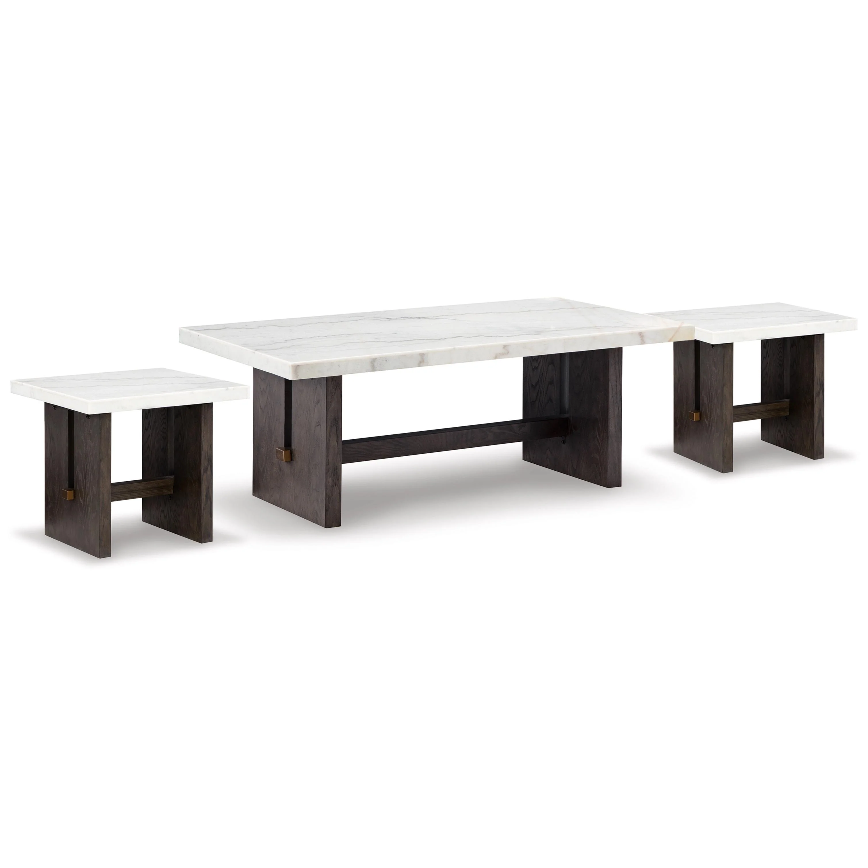 Signature Design by Ashley Burkhaus T779T1 Coffee Table and 2 Ends - Image 1