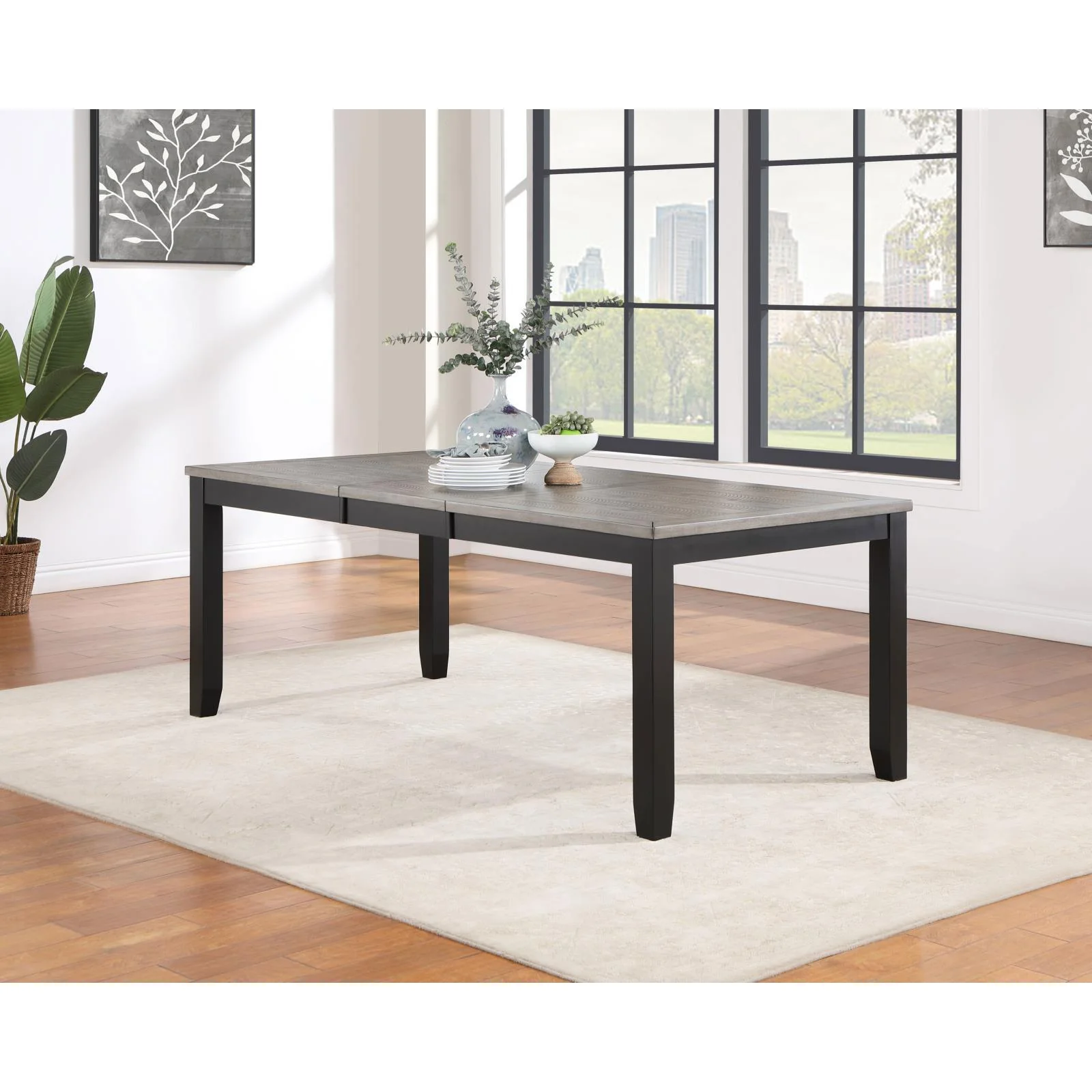 Coaster Furniture Elodie 121221 Rectangular 78-inch Extension Leaf Dining Table - Black - Image 2