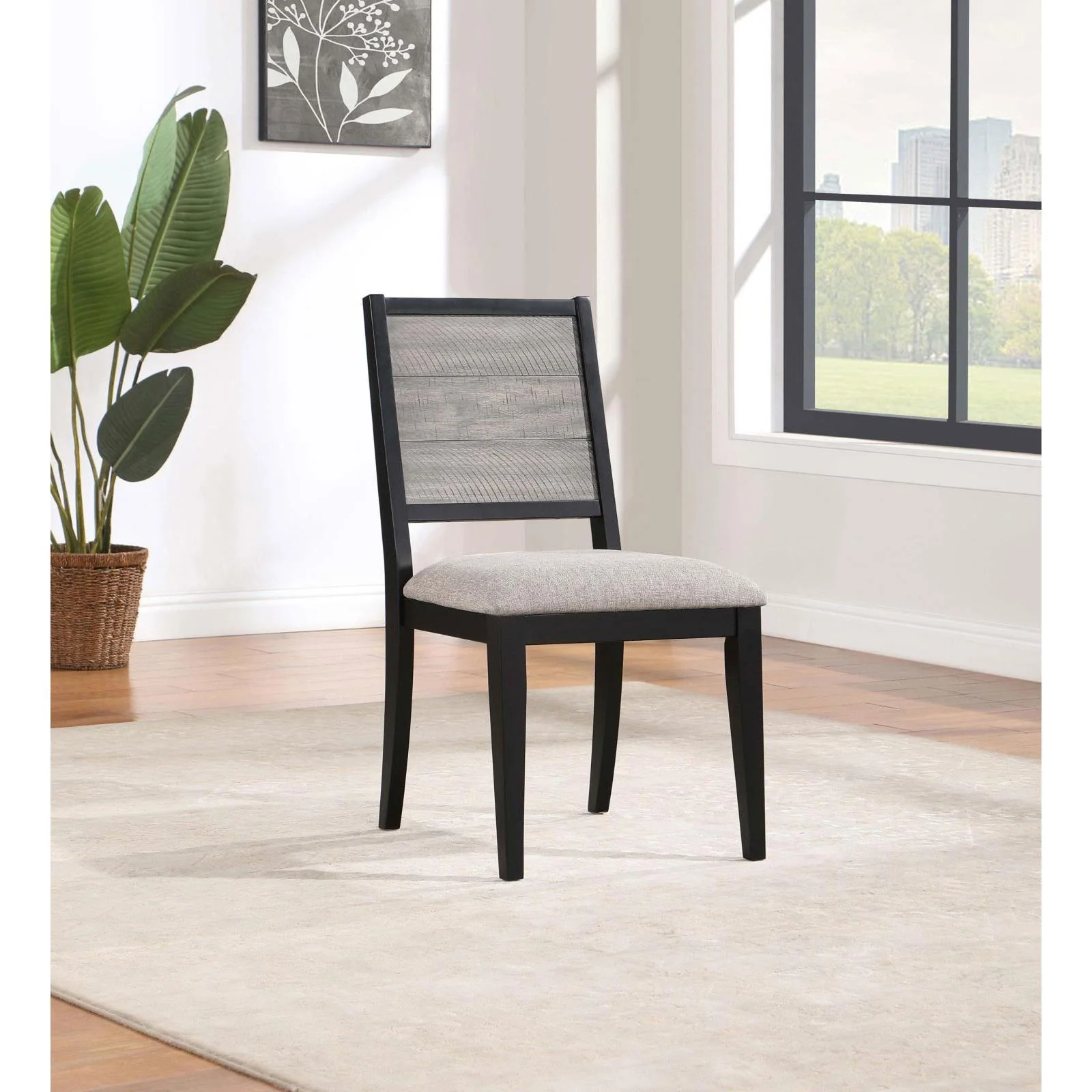 Coaster Furniture Elodie 121222 Wood Dining Side Chair - Grey and Black - Image 2