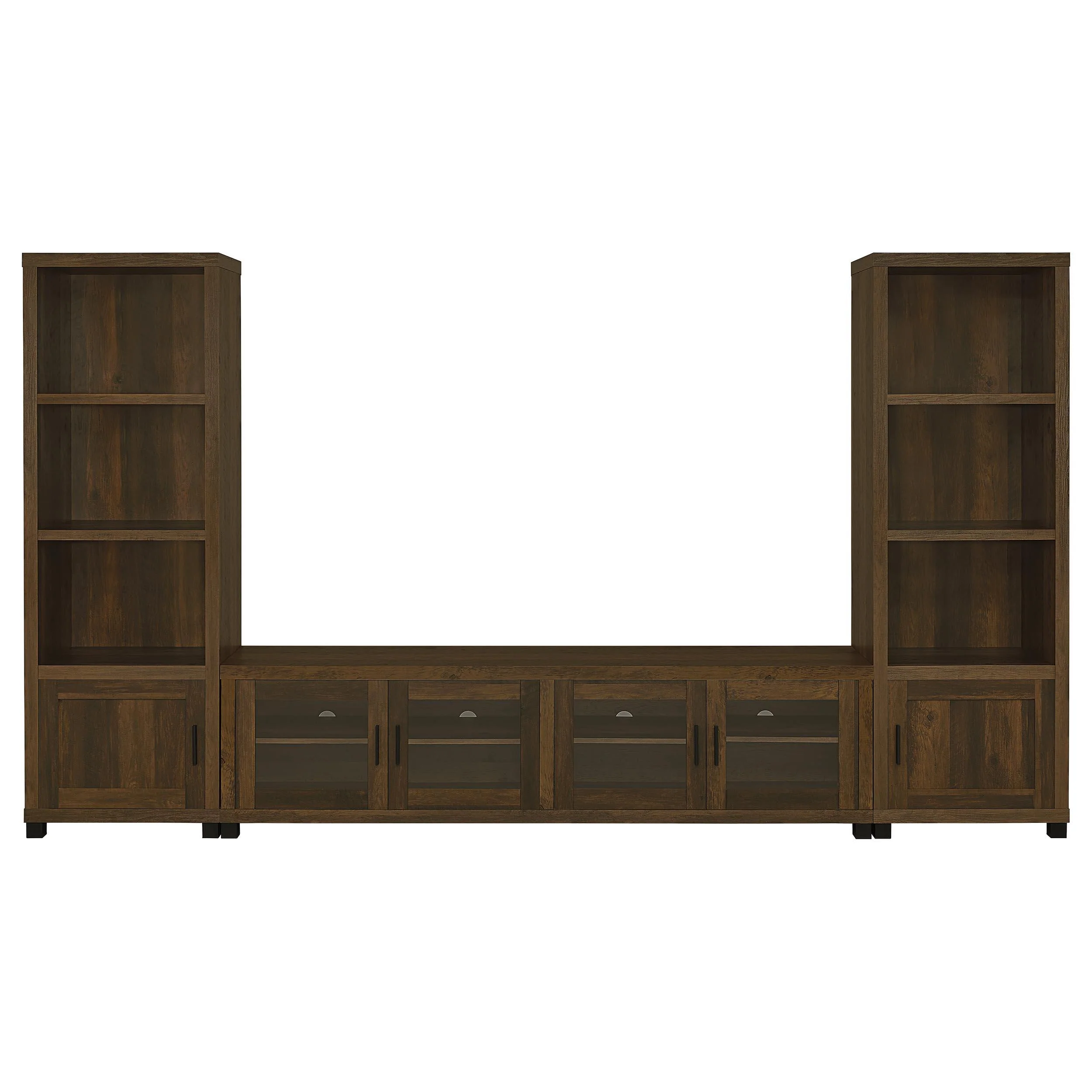 Coaster Furniture Sachin 736293-SET 3-piece Entertainment Center with 79" TV Stand - Dark Pine - Image 1