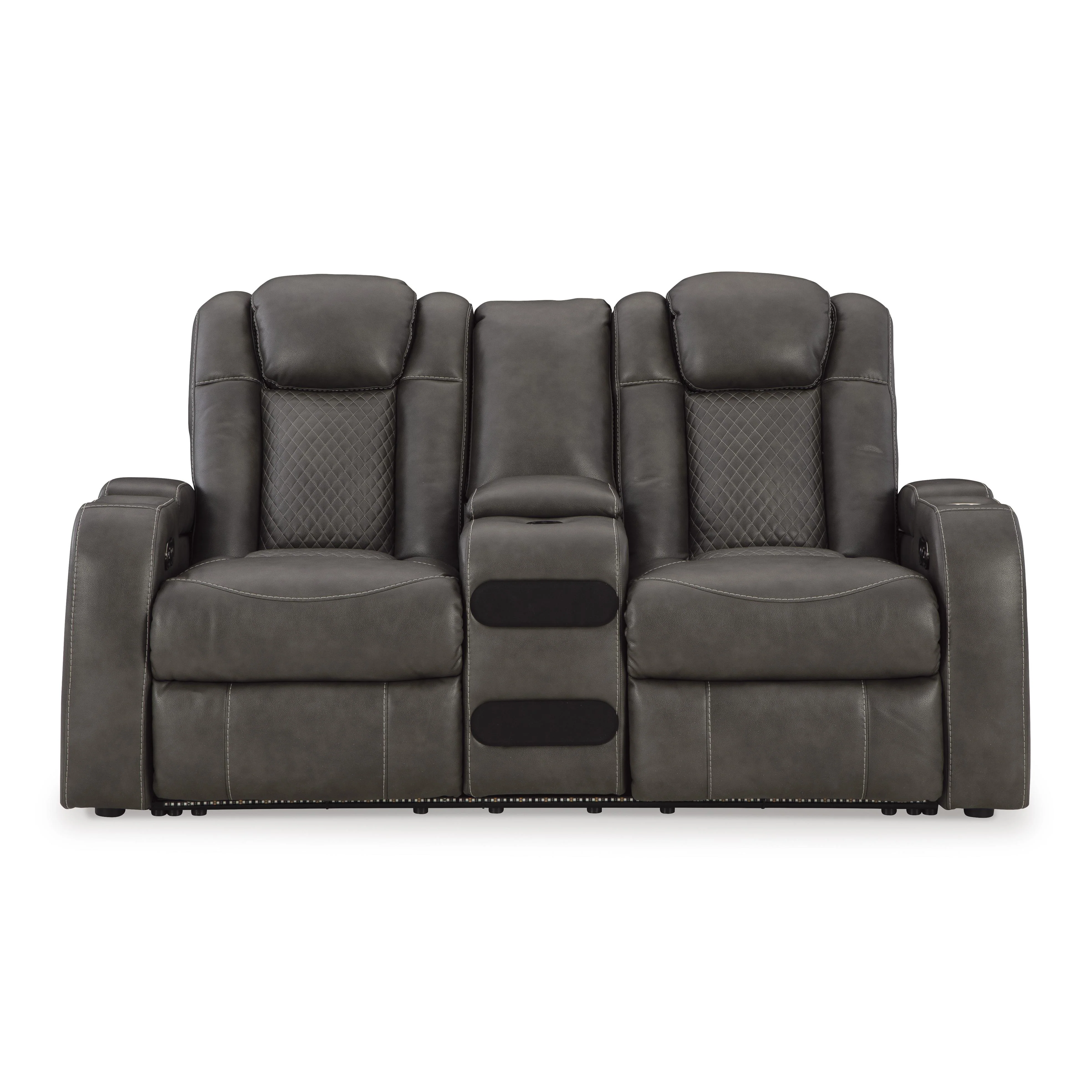 Signature Design by Ashley Fyne-Dyme 3660218 Power Reclining Loveseat with Console and Adjustable Headrest - Image 3