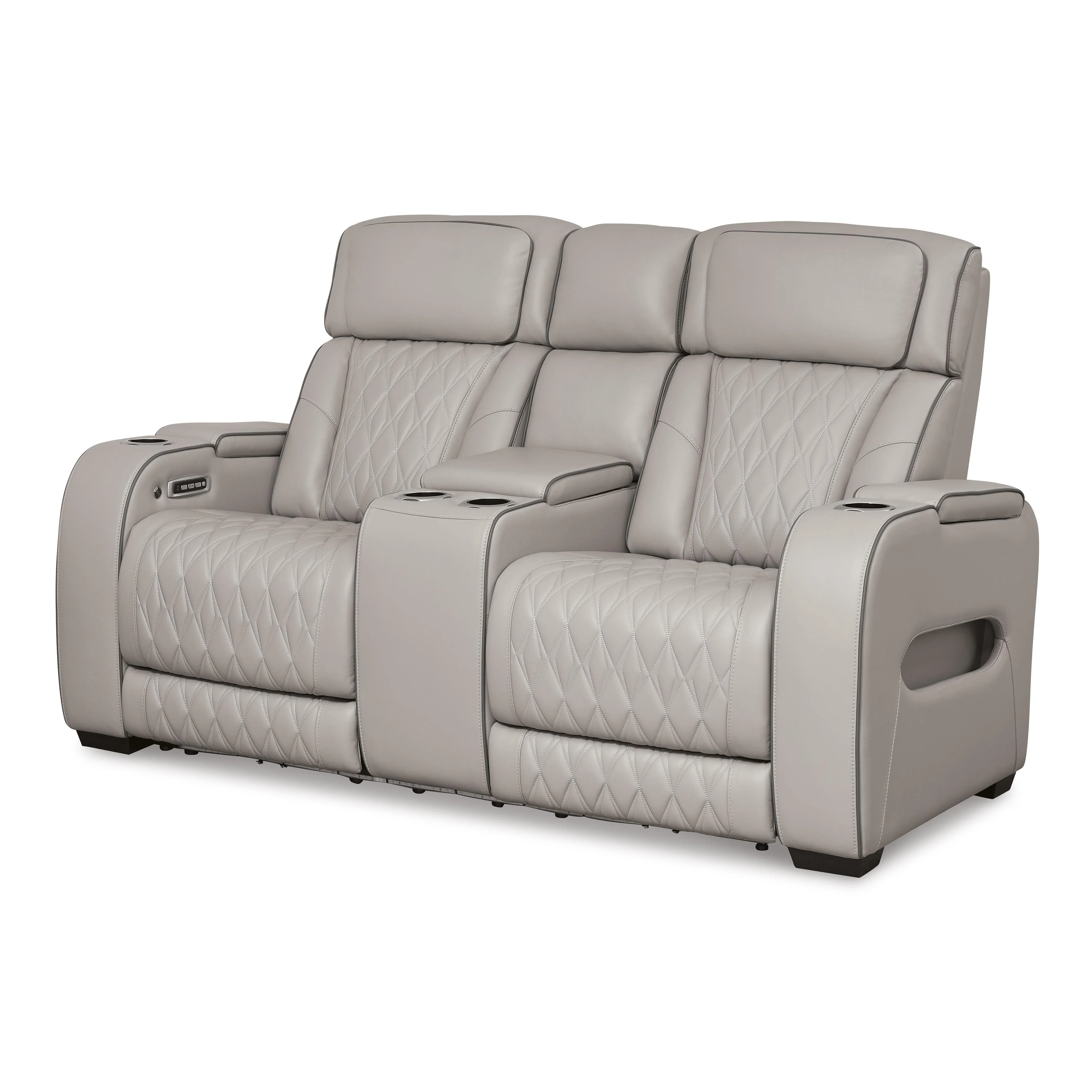 Signature Design by Ashley Boyington U2710518 Power Reclining Loveseat with Console and Adjustable Headrest - Image 1