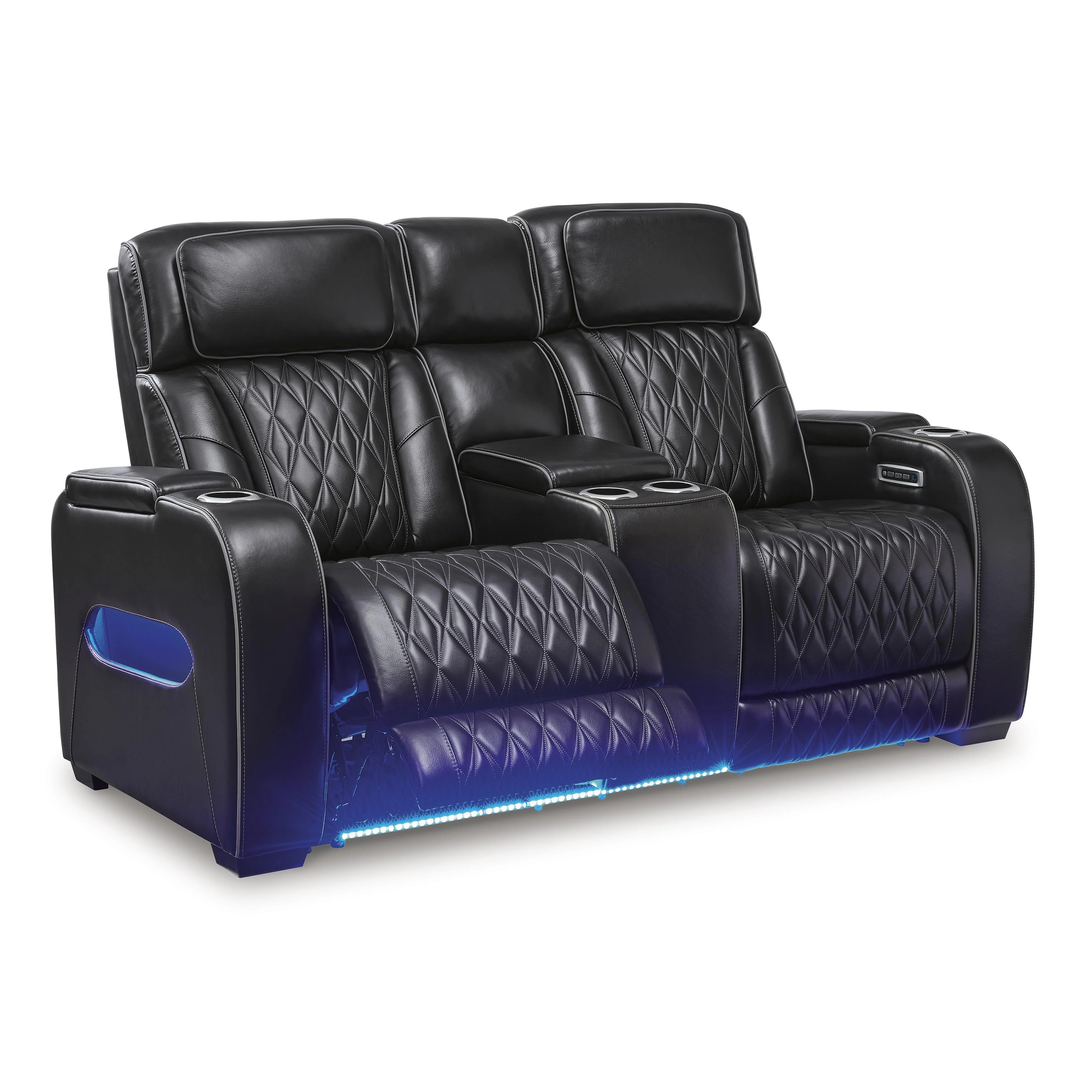Signature Design by Ashley Boyington U2710618 Power Reclining Loveseat with Console and Adjustable Headrest - Image 2