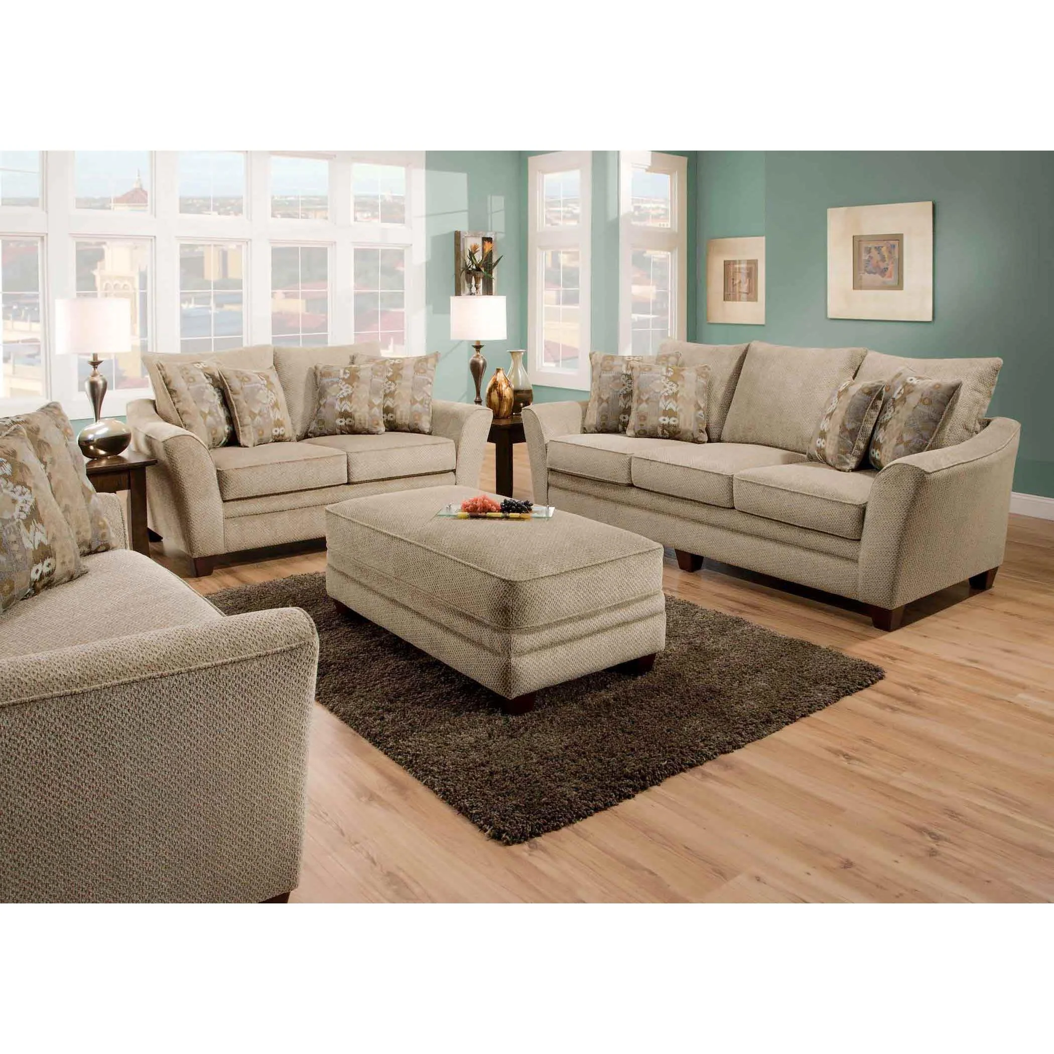 Franklin Ashland Stationary Fabric Sofa 811-40 8213-25 - Image 2