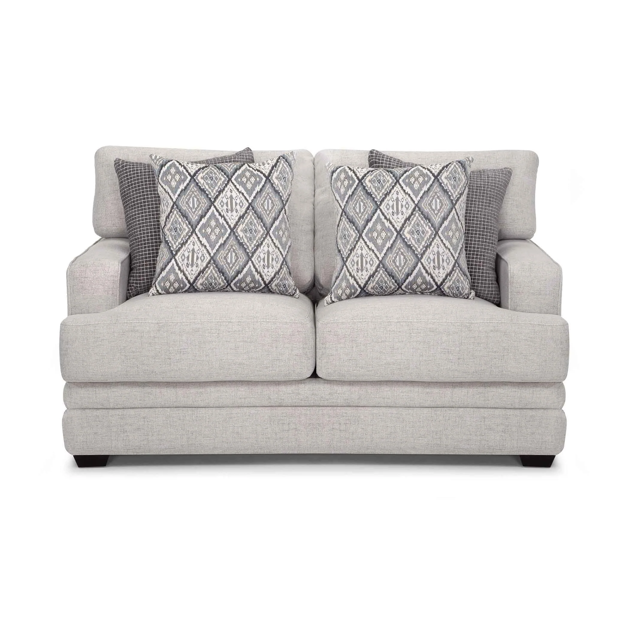 Franklin Olive Stationary Fabric Loveseat 837-20 - Image 1