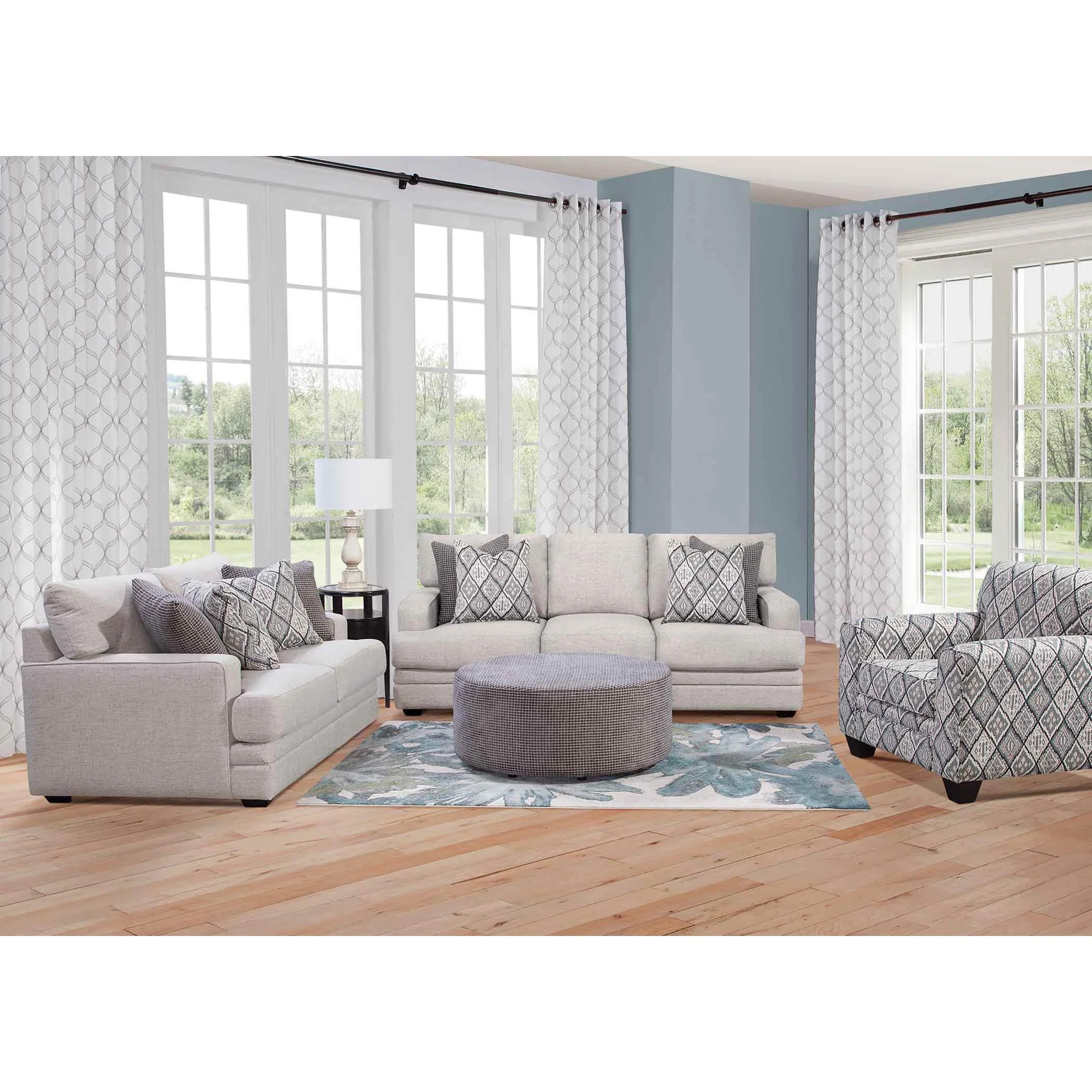 Franklin Fabric Ottoman 77918 3025-06 - Image 3