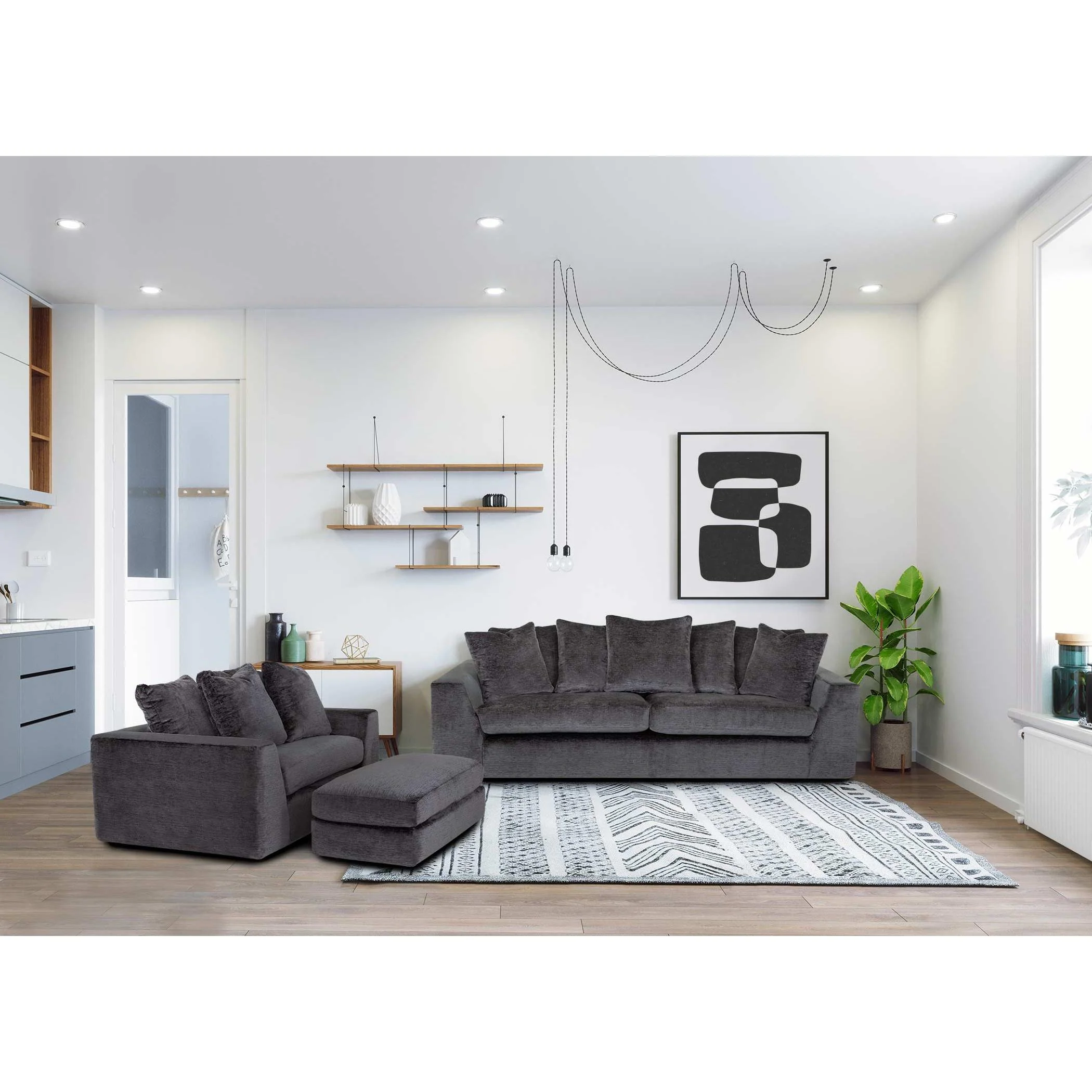Franklin Haswell Stationary Fabric Sofa 876-40 1026-03 - Image 3