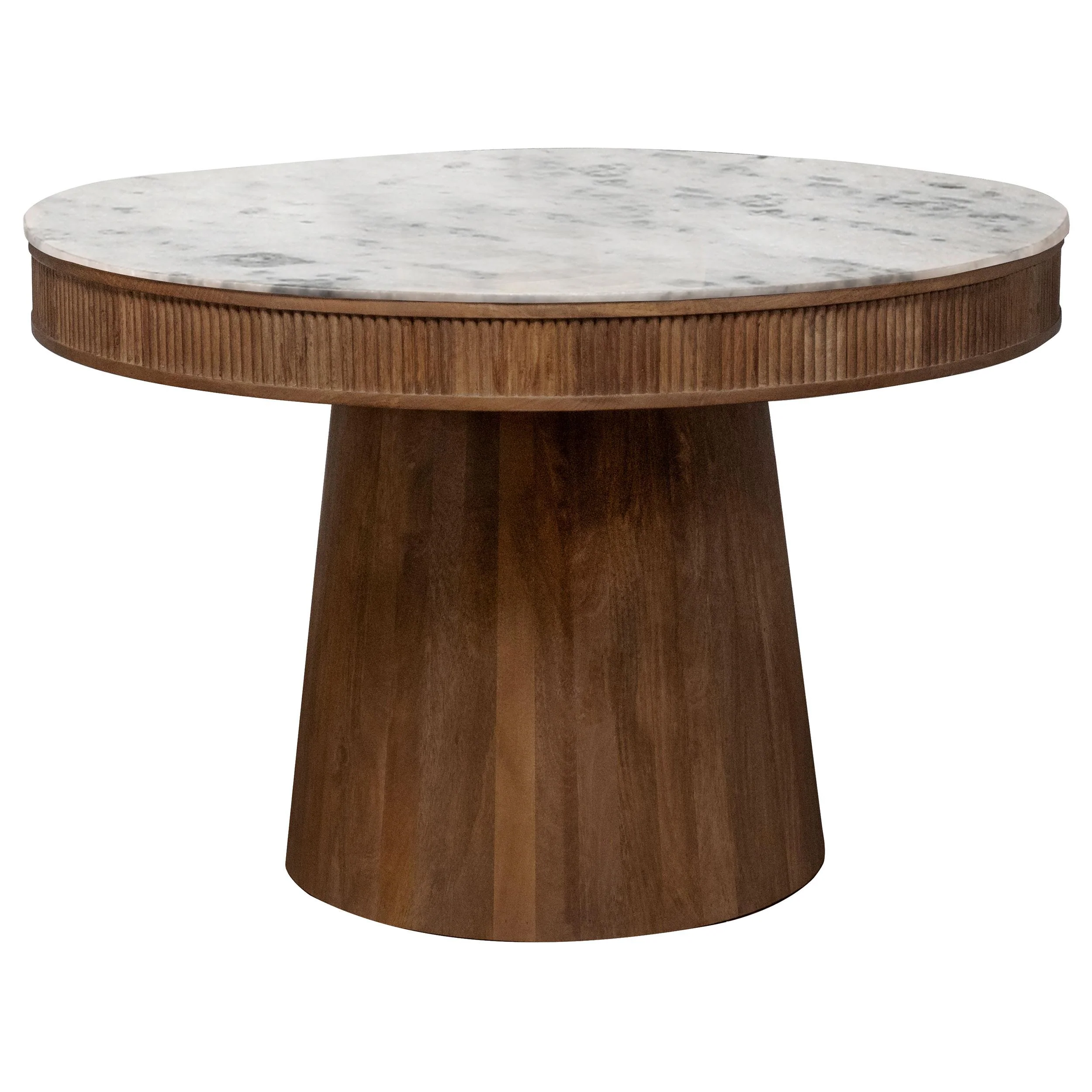 Coaster Furniture Ortega 105141 Round 46-inch Marble Top Wood Dining Table - Natural - Image 1