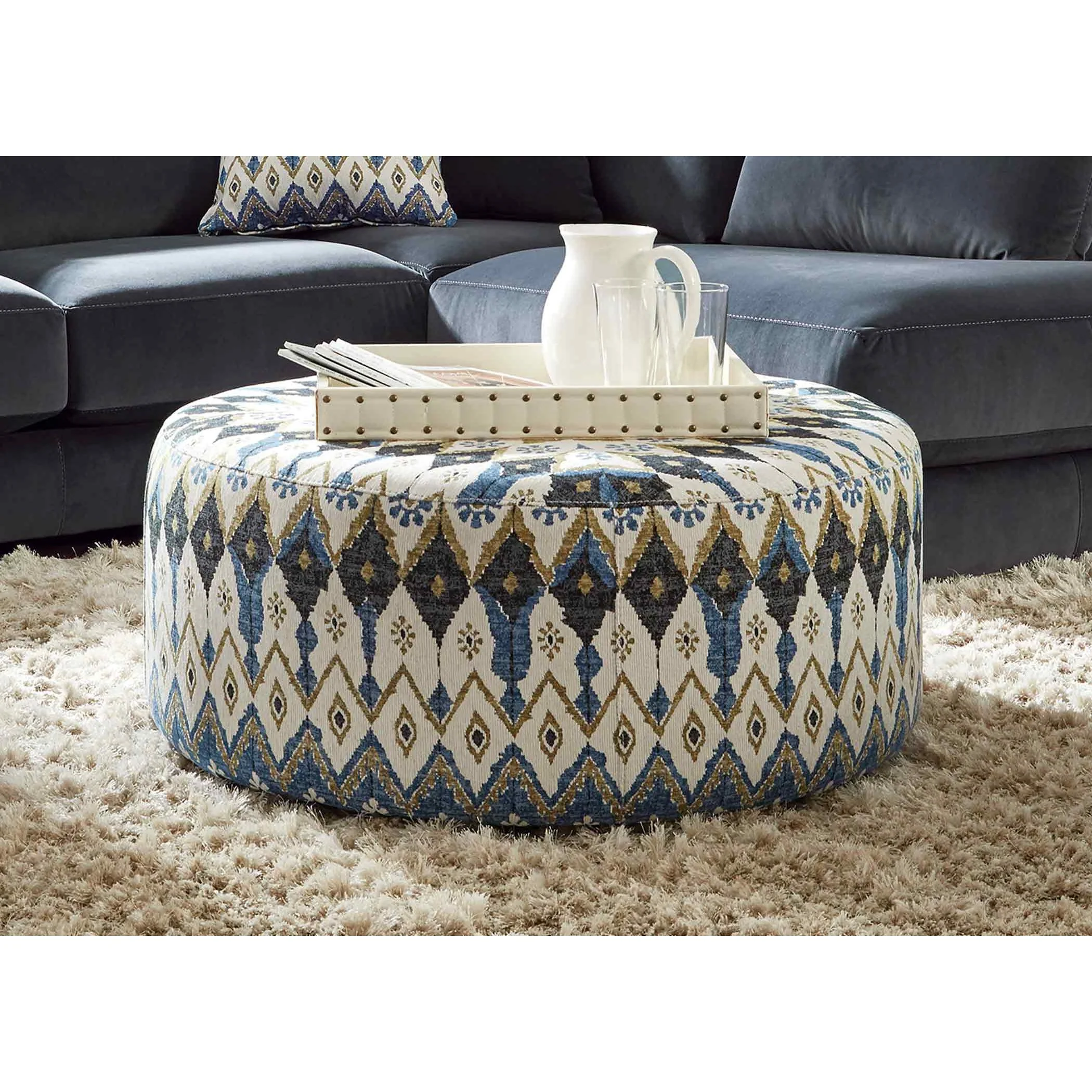Franklin Fabric Ottoman 776-18 3966-45 - Image 2