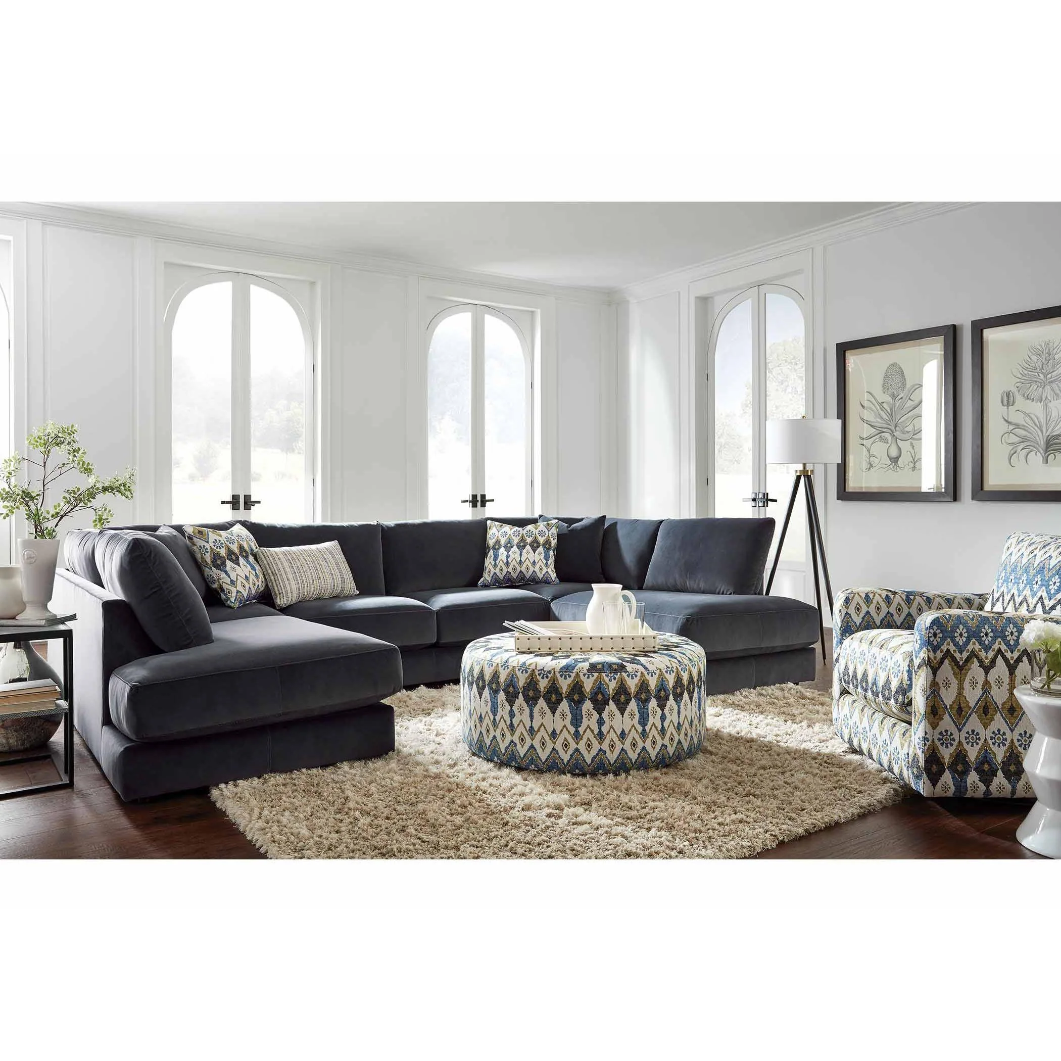 Franklin Fabric Ottoman 776-18 3966-45 - Image 3
