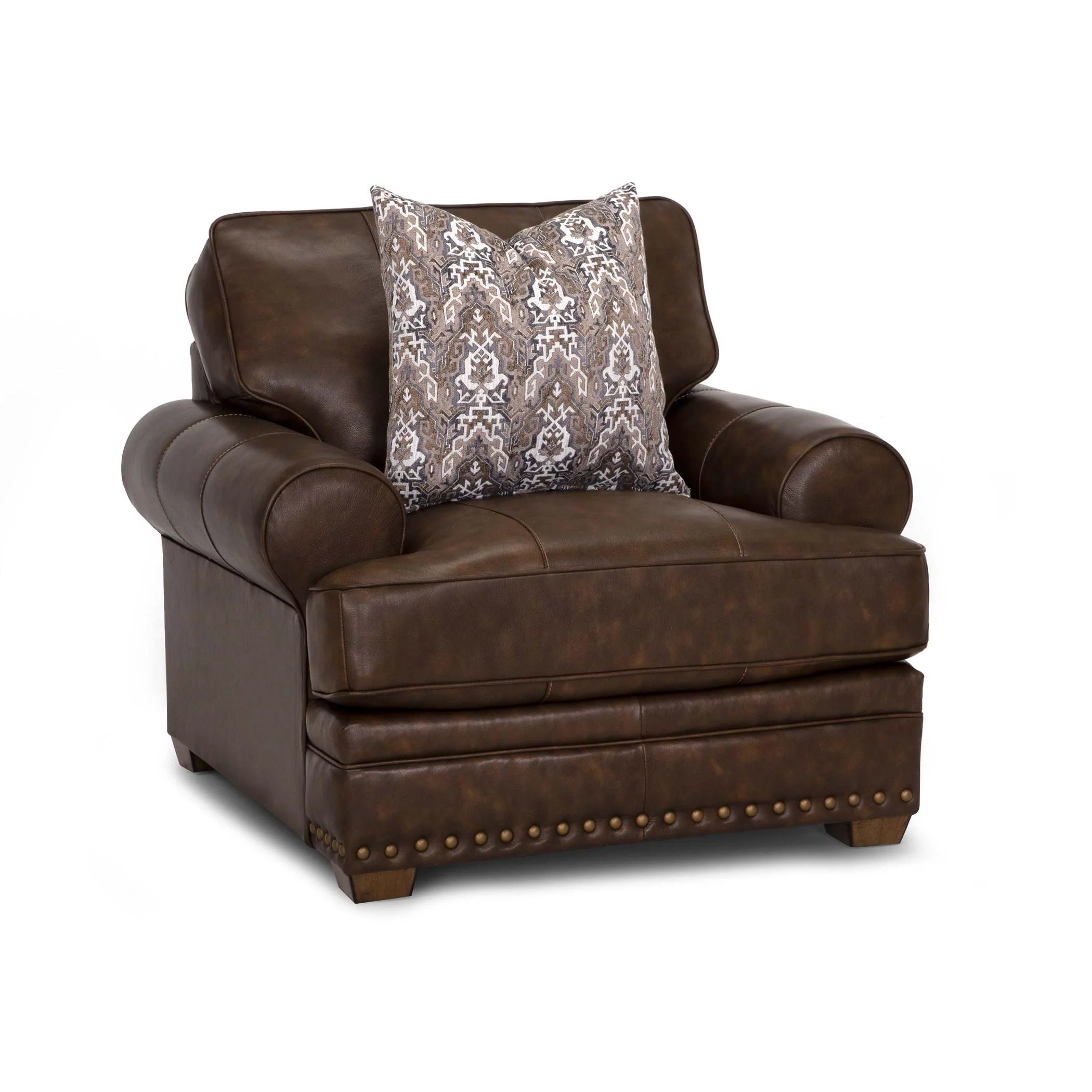 Franklin Tula Stationary Leather Chair 912-88 LM 96-15 - Image 1
