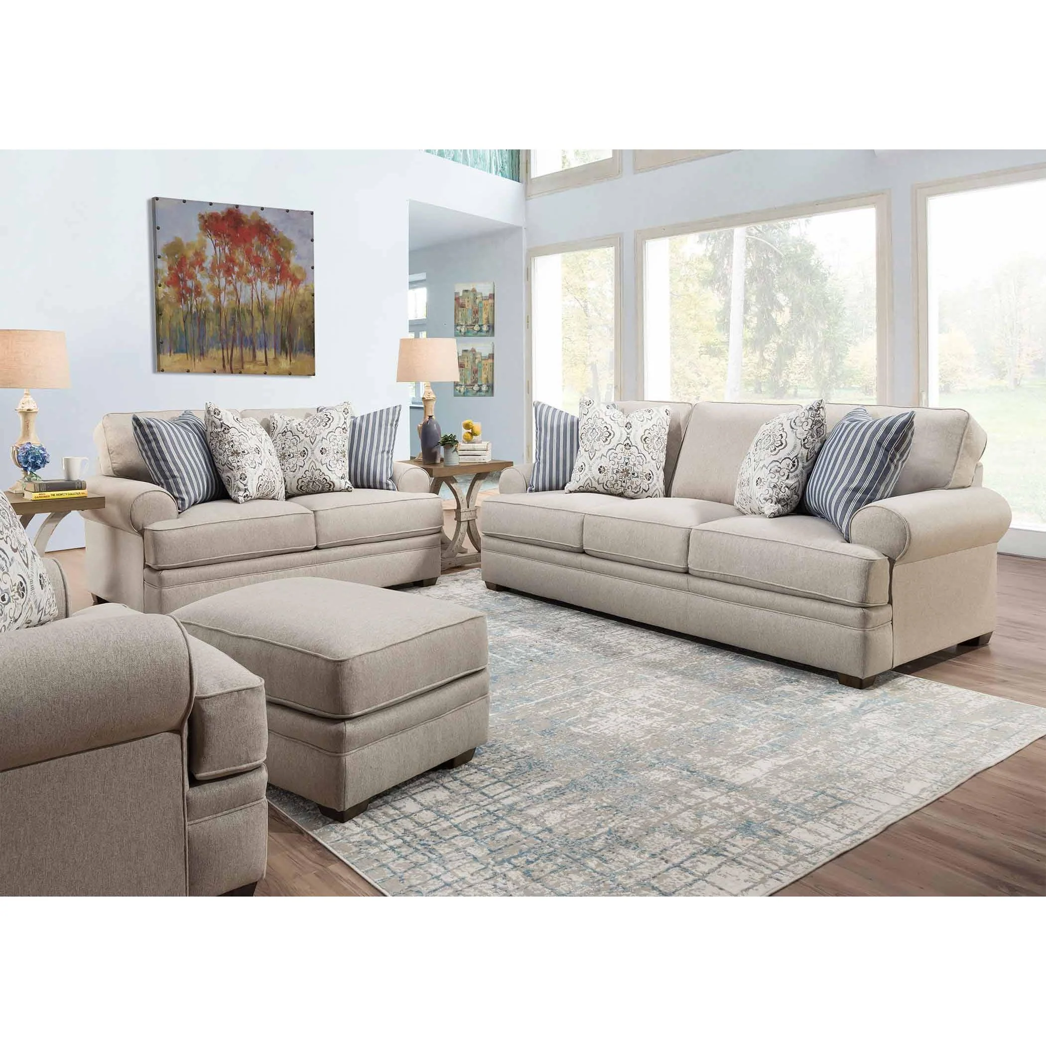 Franklin Anniston Stationary Fabric Sofa 915-40 1901-27 - Image 3