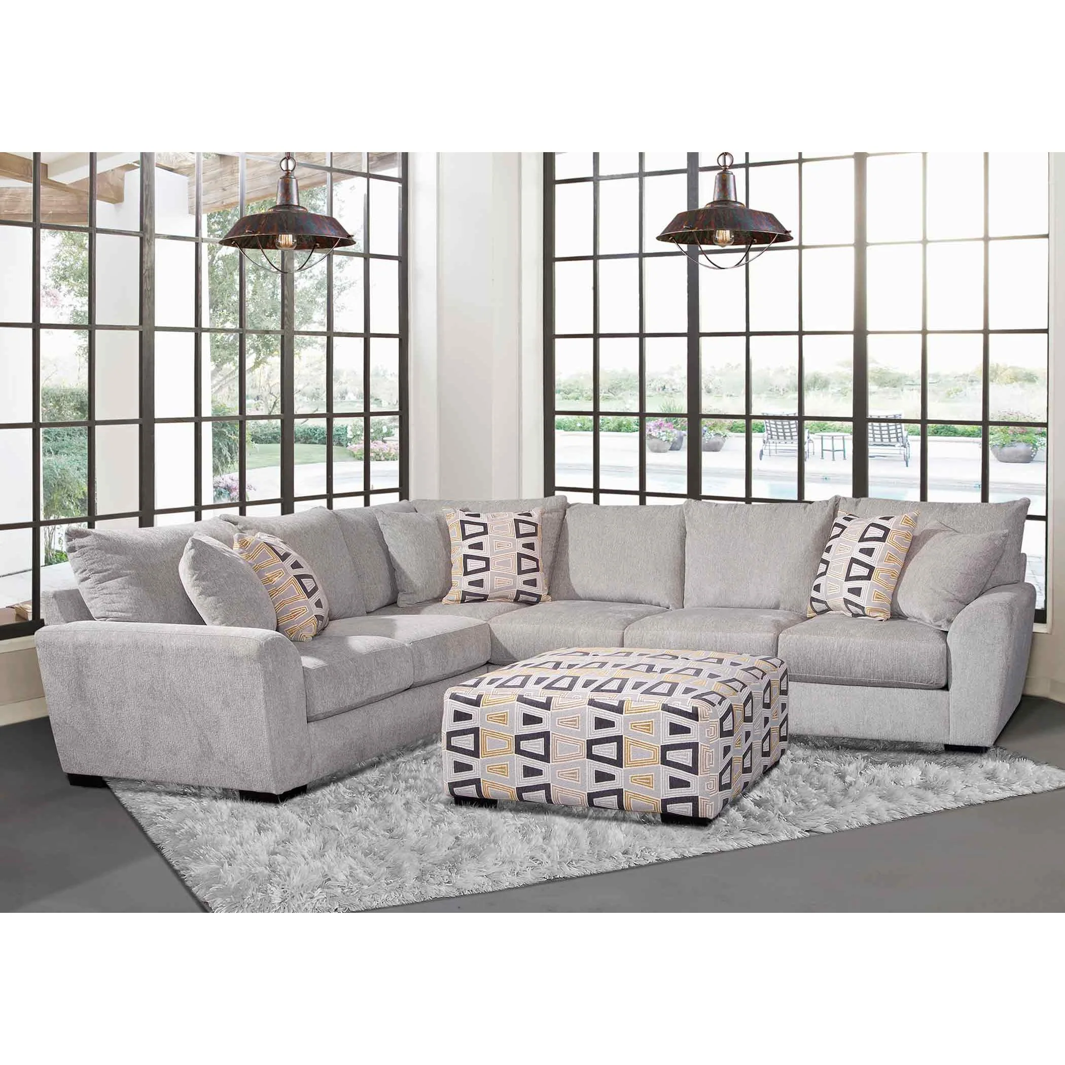 Franklin Fabric Ottoman 75018 3028-06 - Image 3