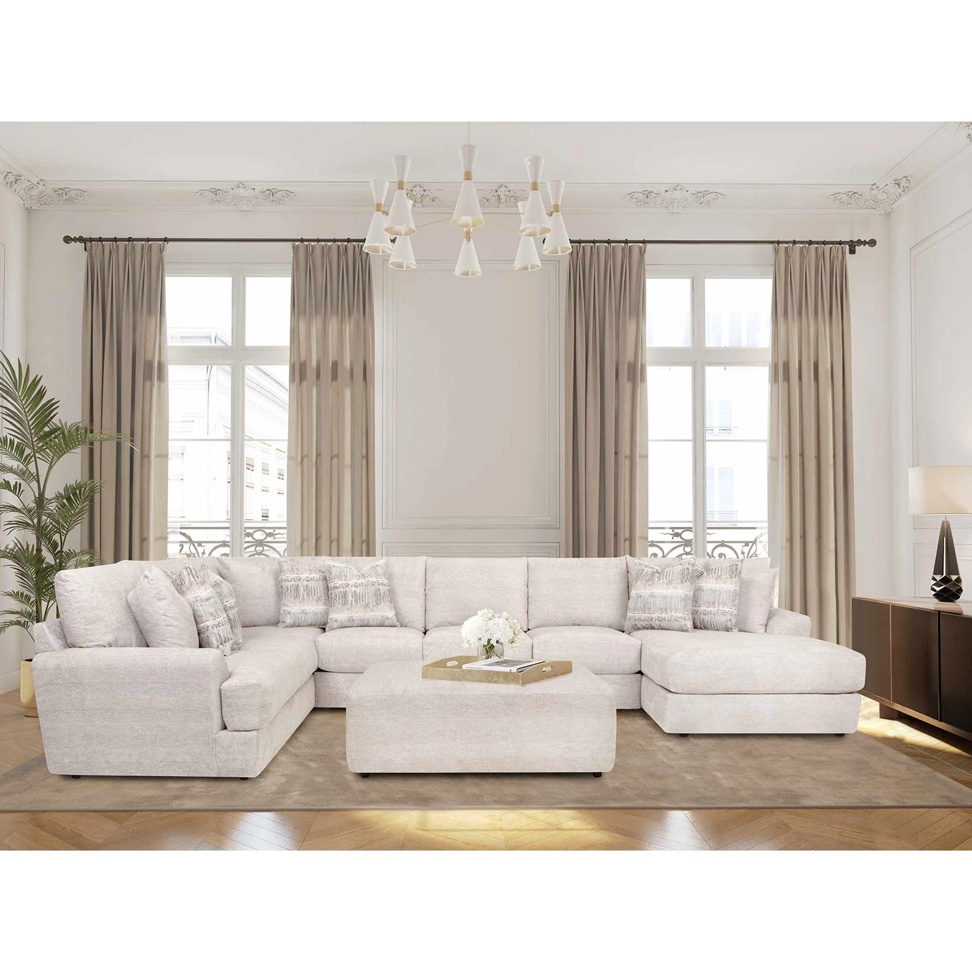Franklin Fabric Ottoman 75318 3047-29 - Image 3