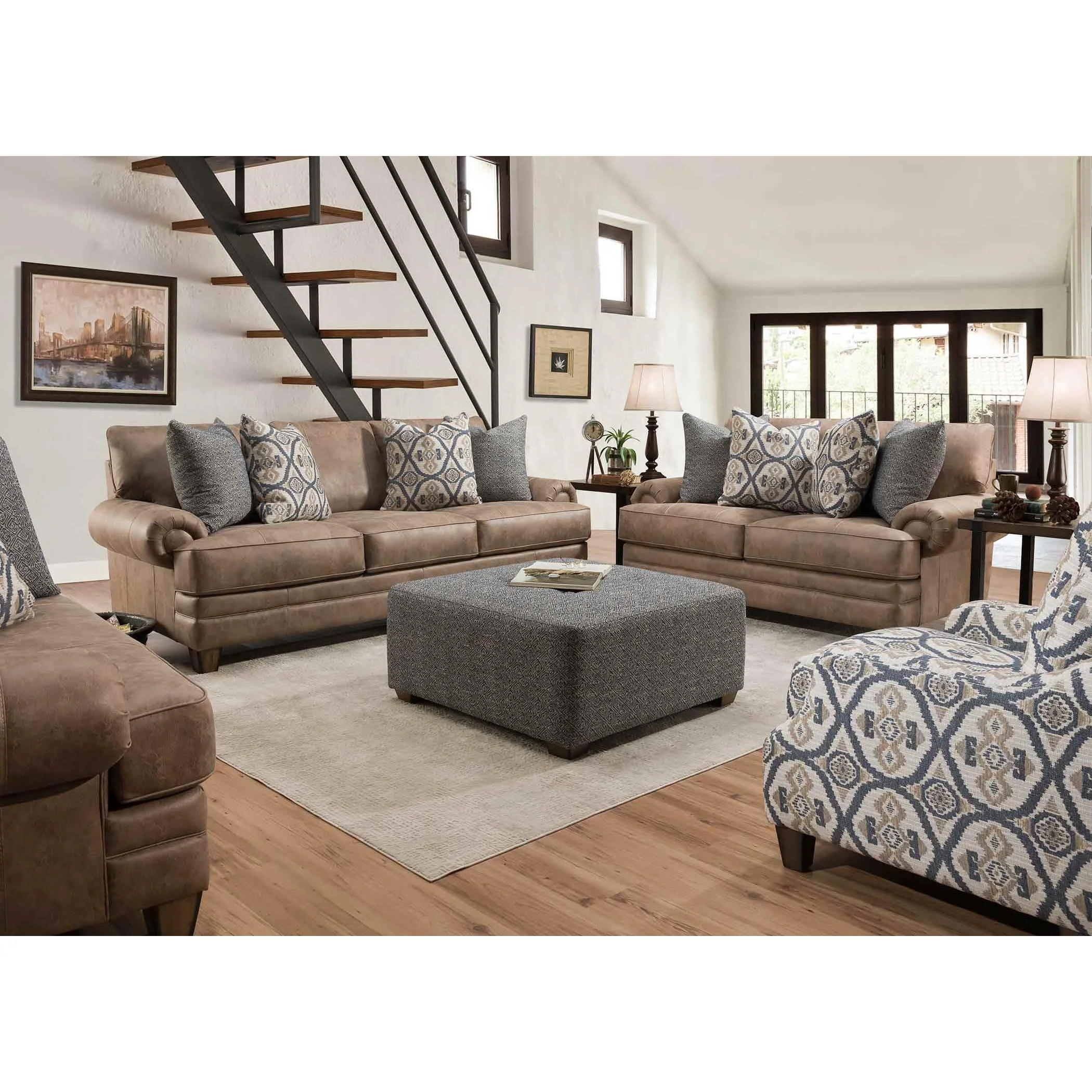 Franklin Fabric Ottoman 78318 3029-43 - Image 3