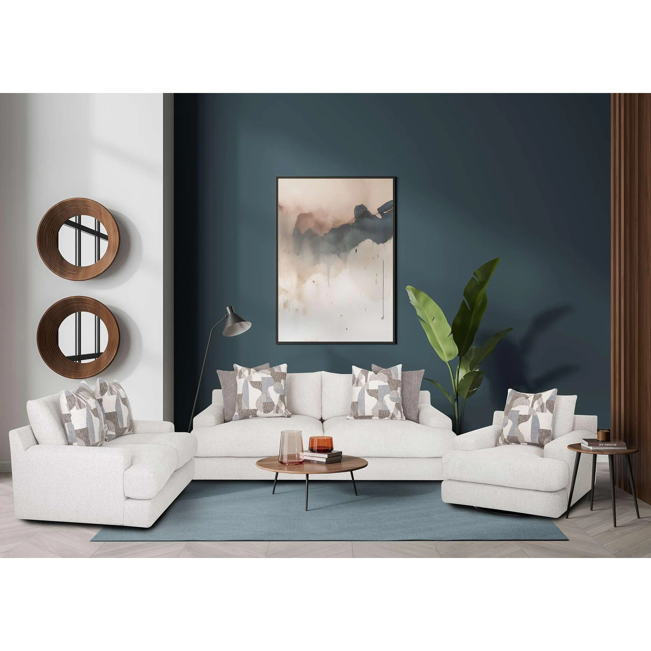 Franklin Strada Stationary Fabric Sofa 961-40 3313-29 - Image 2