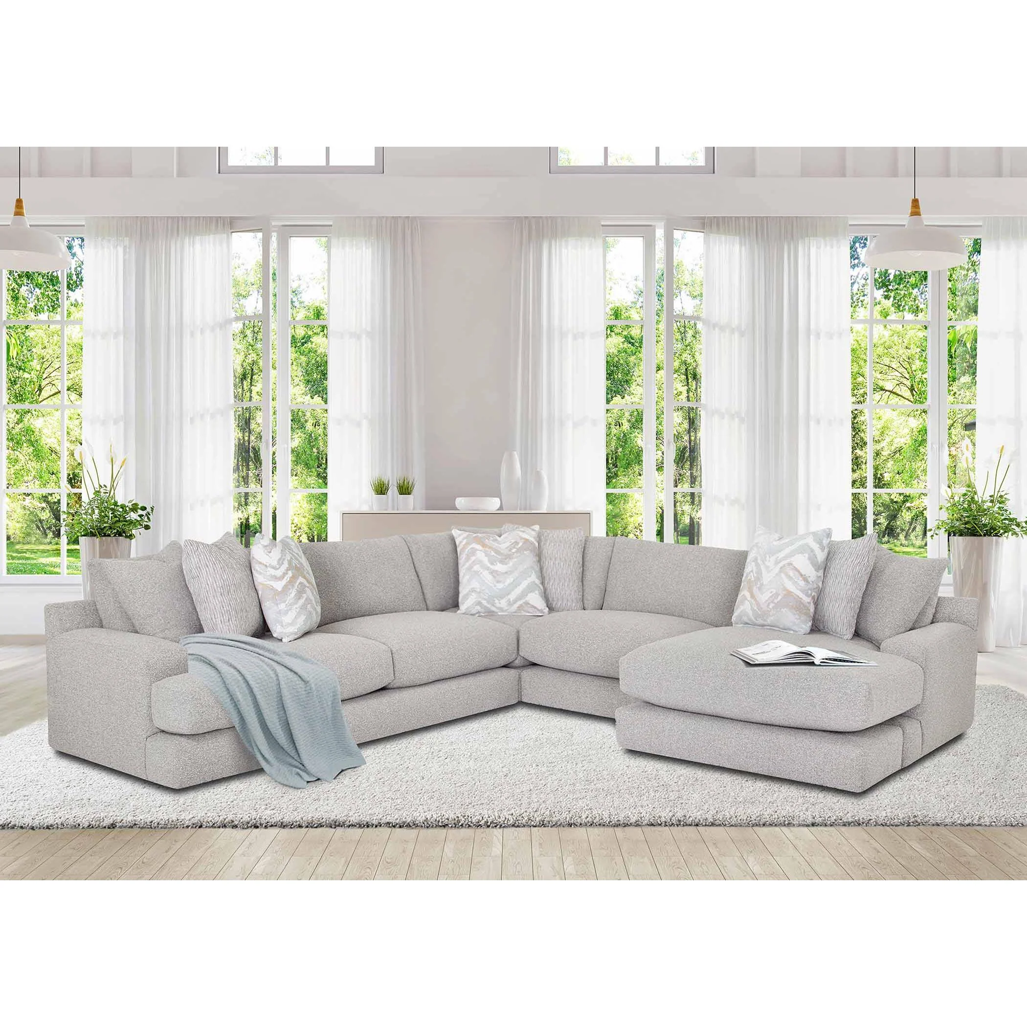 Franklin Meade Fabric 3 pc Sectional 961-59/961-04/961-14 3315-07 - Image 3