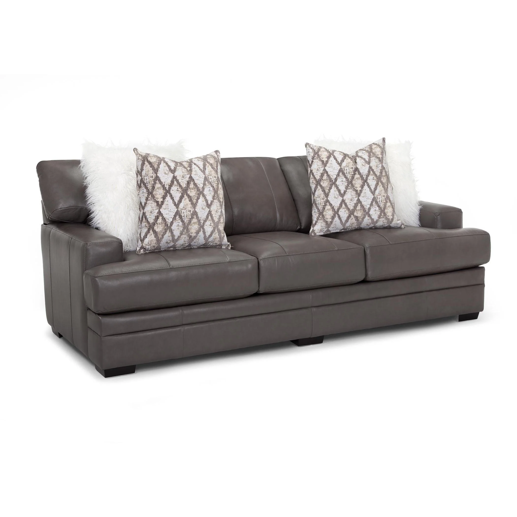 Franklin Lizette Stationary Leather Sofa LM 92-04 - Image 1