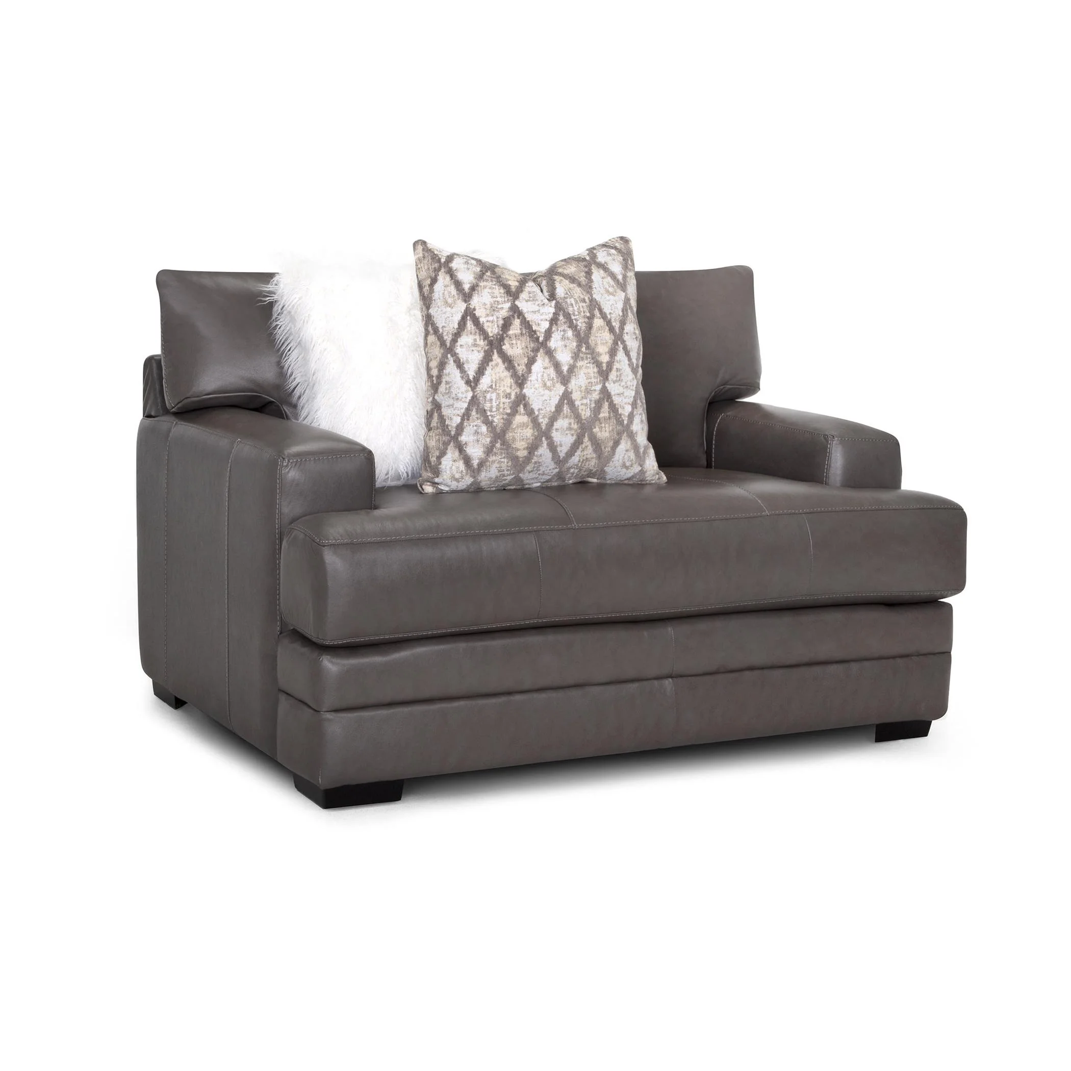 Franklin Lizette Stationary Leather Chair 973-88 LM 92-04 - Image 1