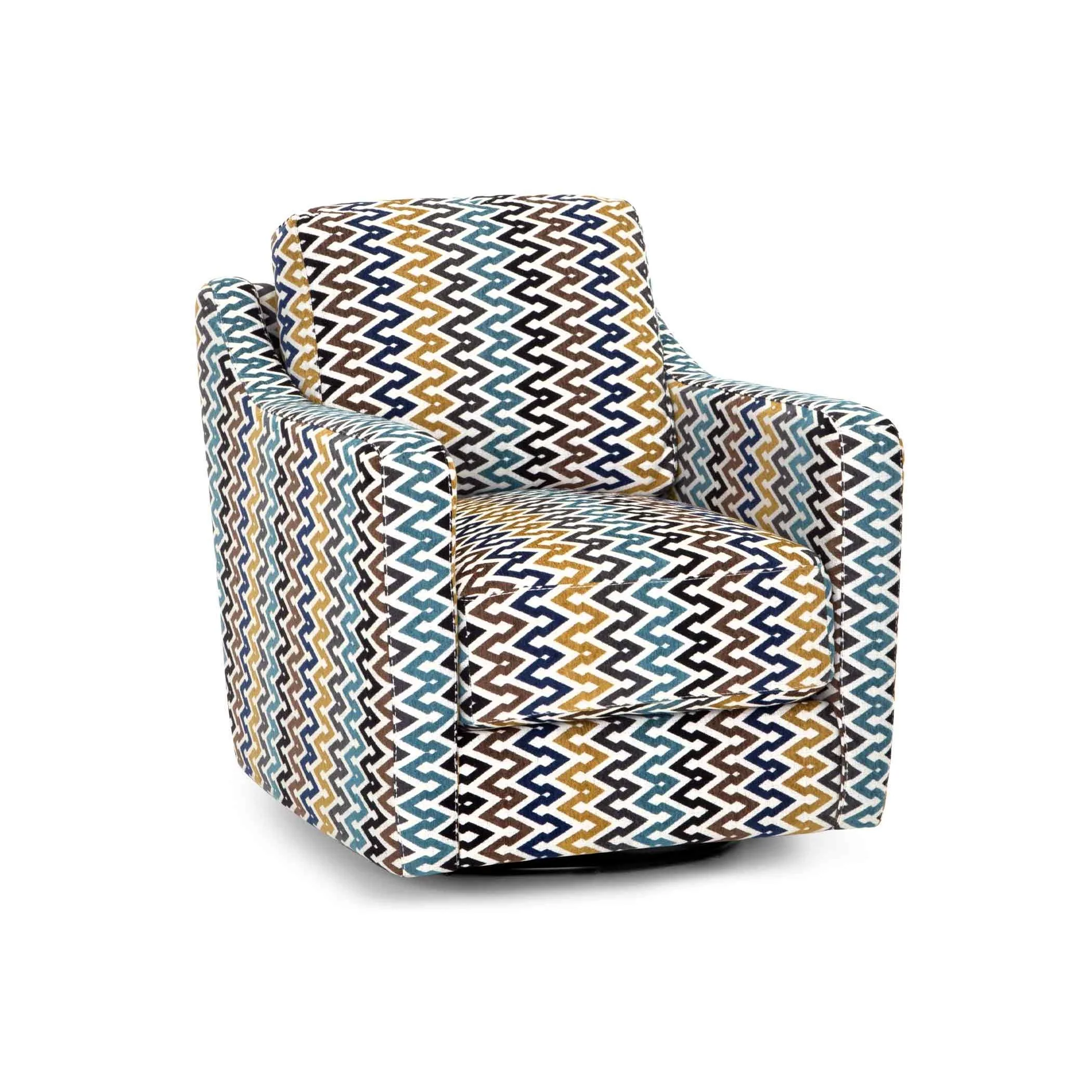 Franklin Swivel Fabric Accent Chair 2183 3986-43 - Image 1