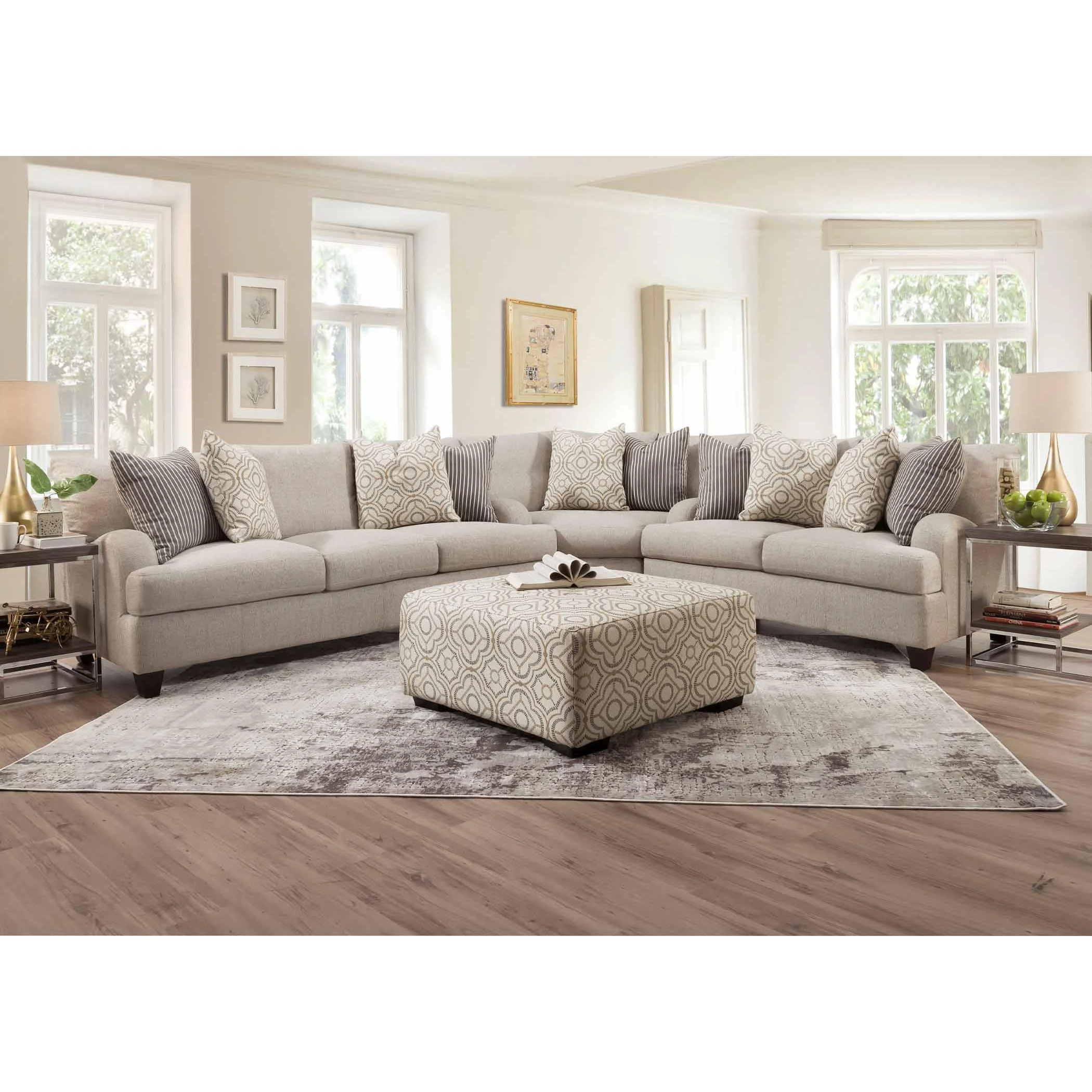 Franklin Cambria Stationary Fabric Loveseat 992-20 3927-25 - Image 3
