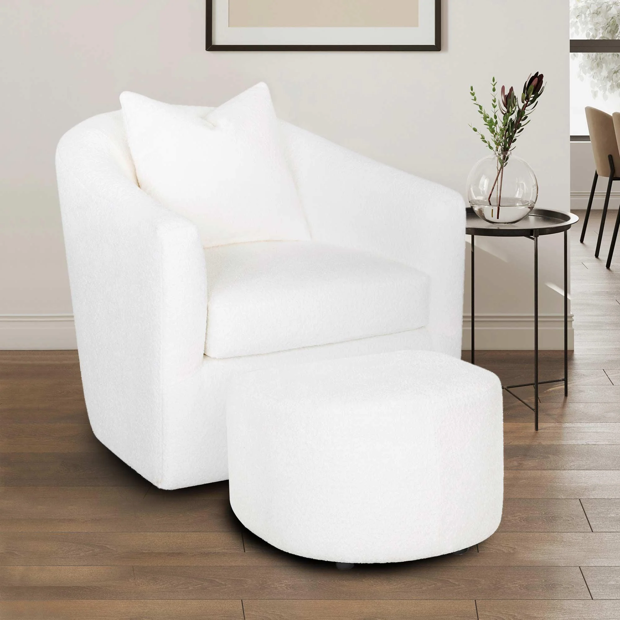 Franklin Maya Swivel Fabric Accent Chair 219-83 3064-09 - Image 2