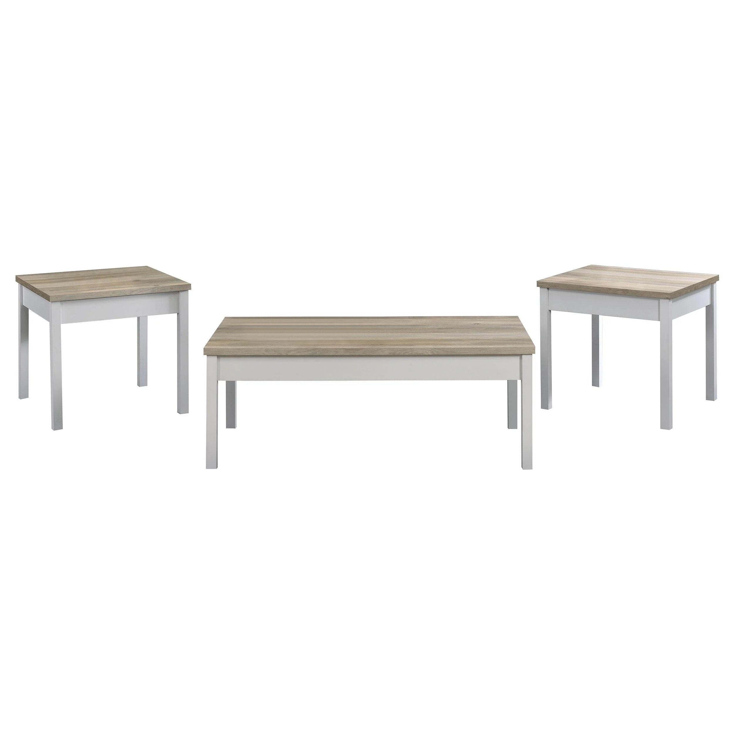 Coaster Furniture Stacie 709950 3-piece Coffee Table Set - Distressed Pine and White - Image 1