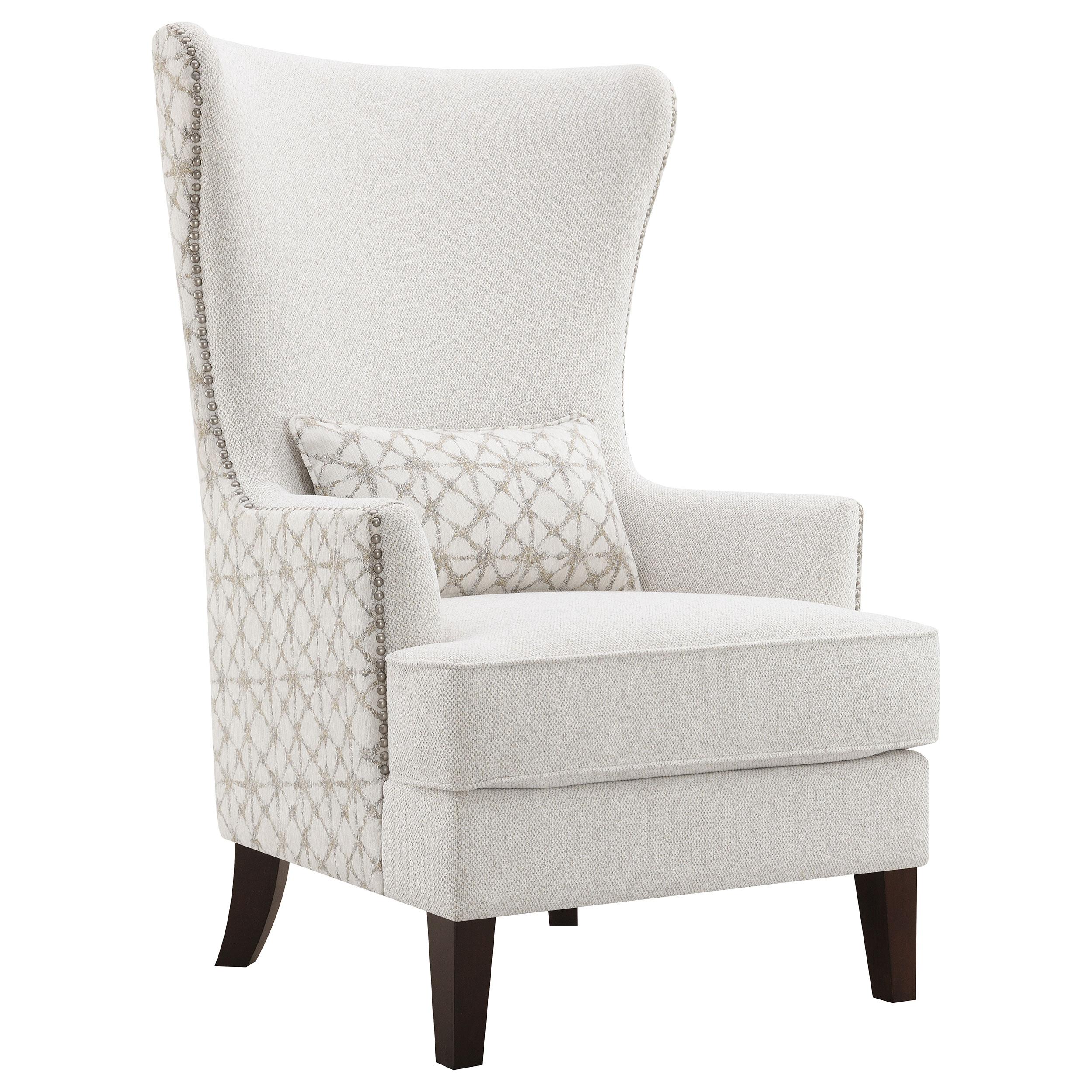 Coaster Furniture Pippin 904066 Upholstered High Wingback Accent Chair – Latte