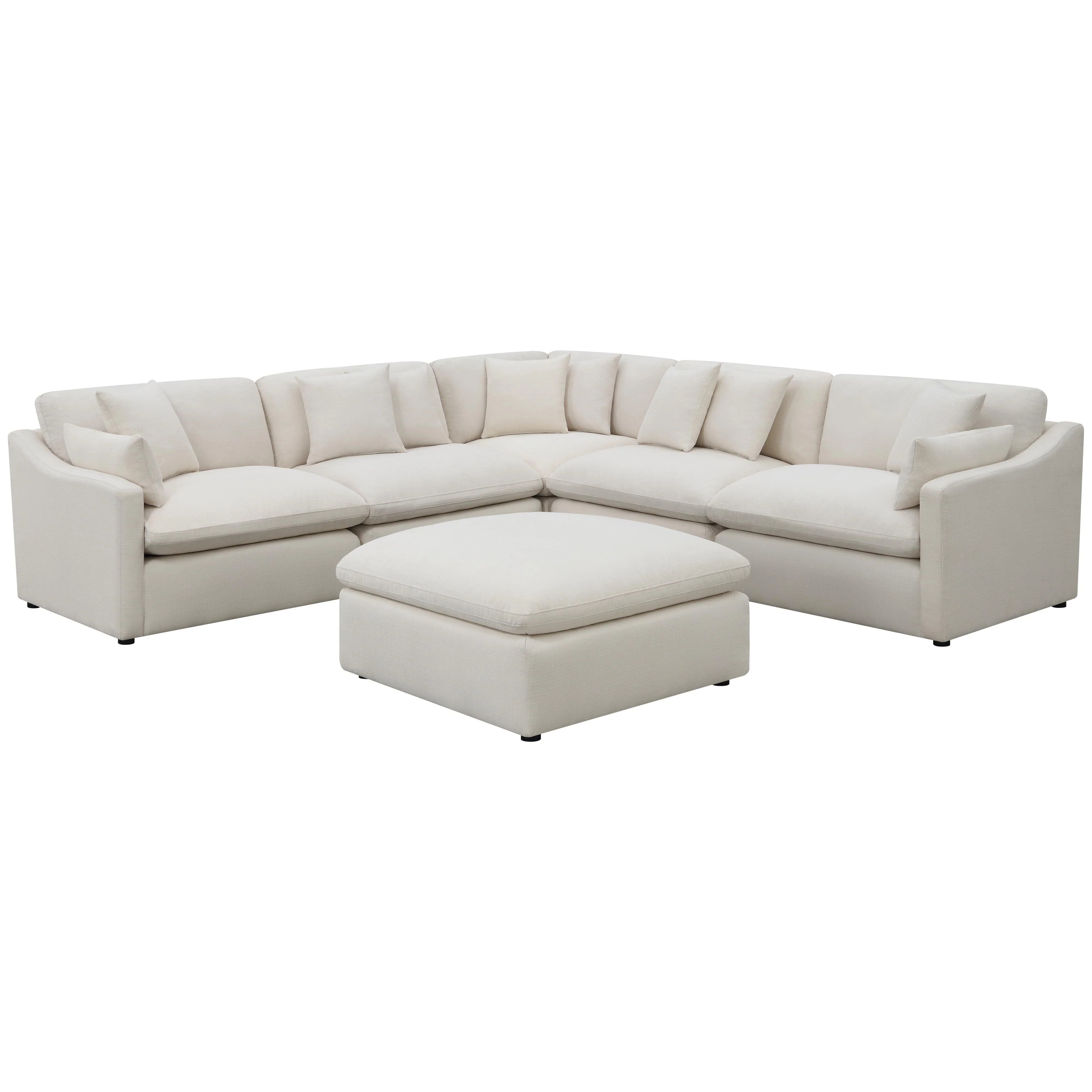 Coaster Furniture Hobson 551451-SET 6 pc Reversible Cushion Modular Sectional - Off-White - Image 1