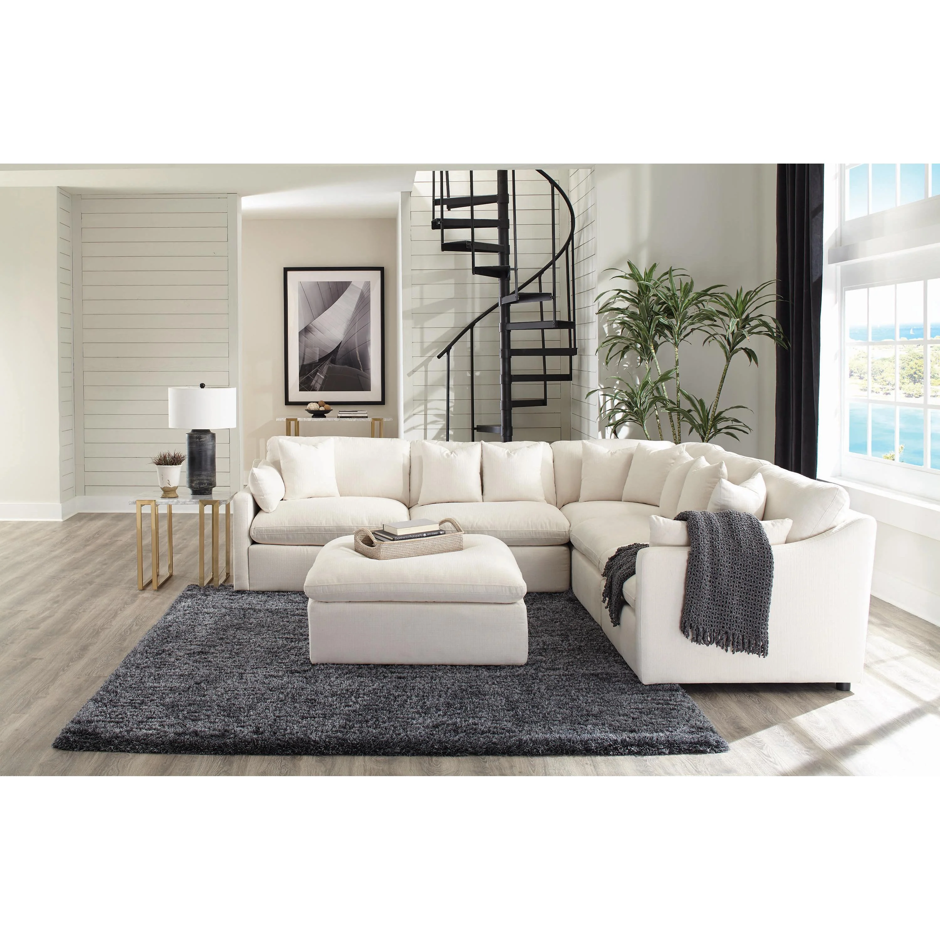Coaster Furniture Hobson 551451-SET 6 pc Reversible Cushion Modular Sectional - Off-White - Image 2