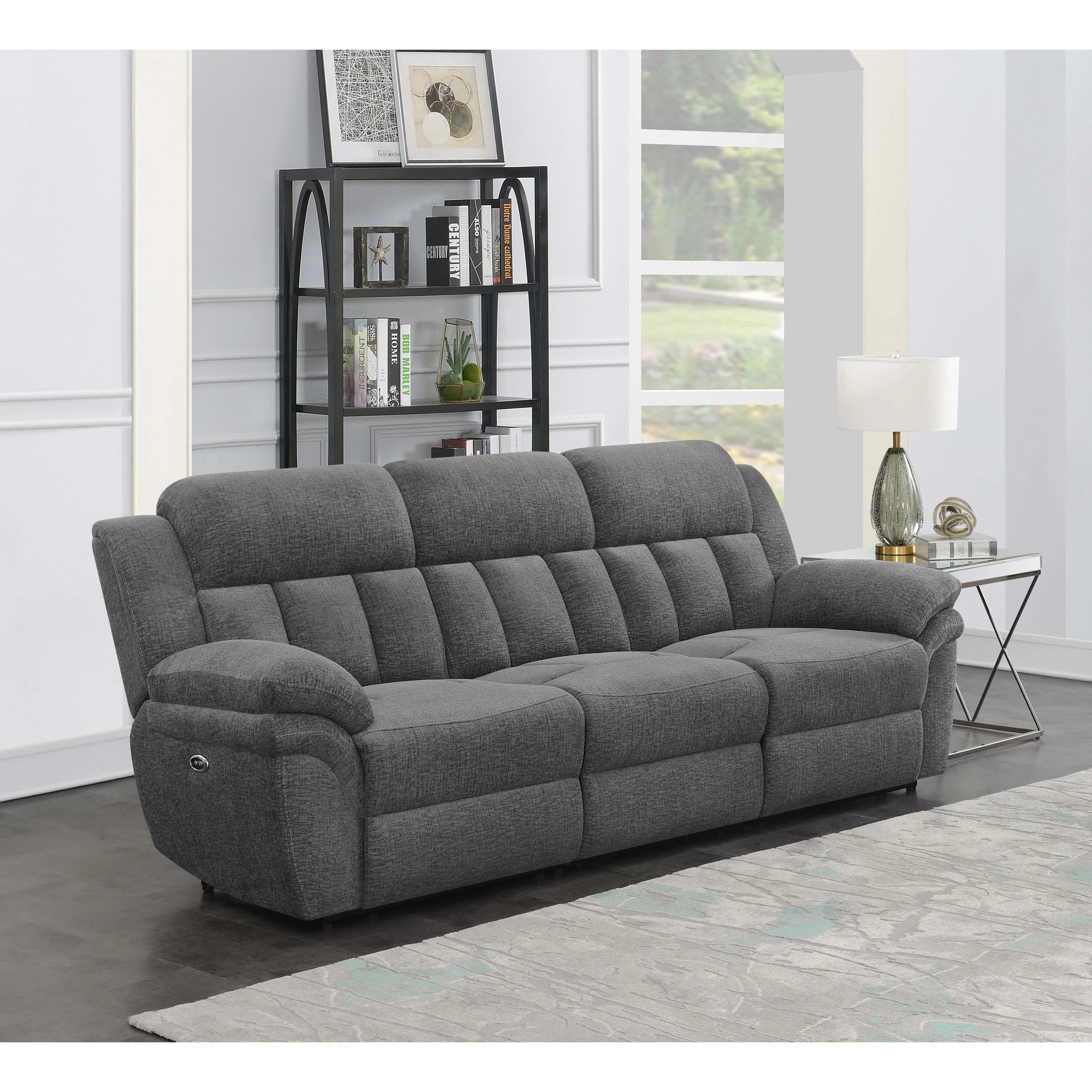 Coaster Furniture Bahrain 609541P Upholstered Power Sofa - Charcoal - Image 1