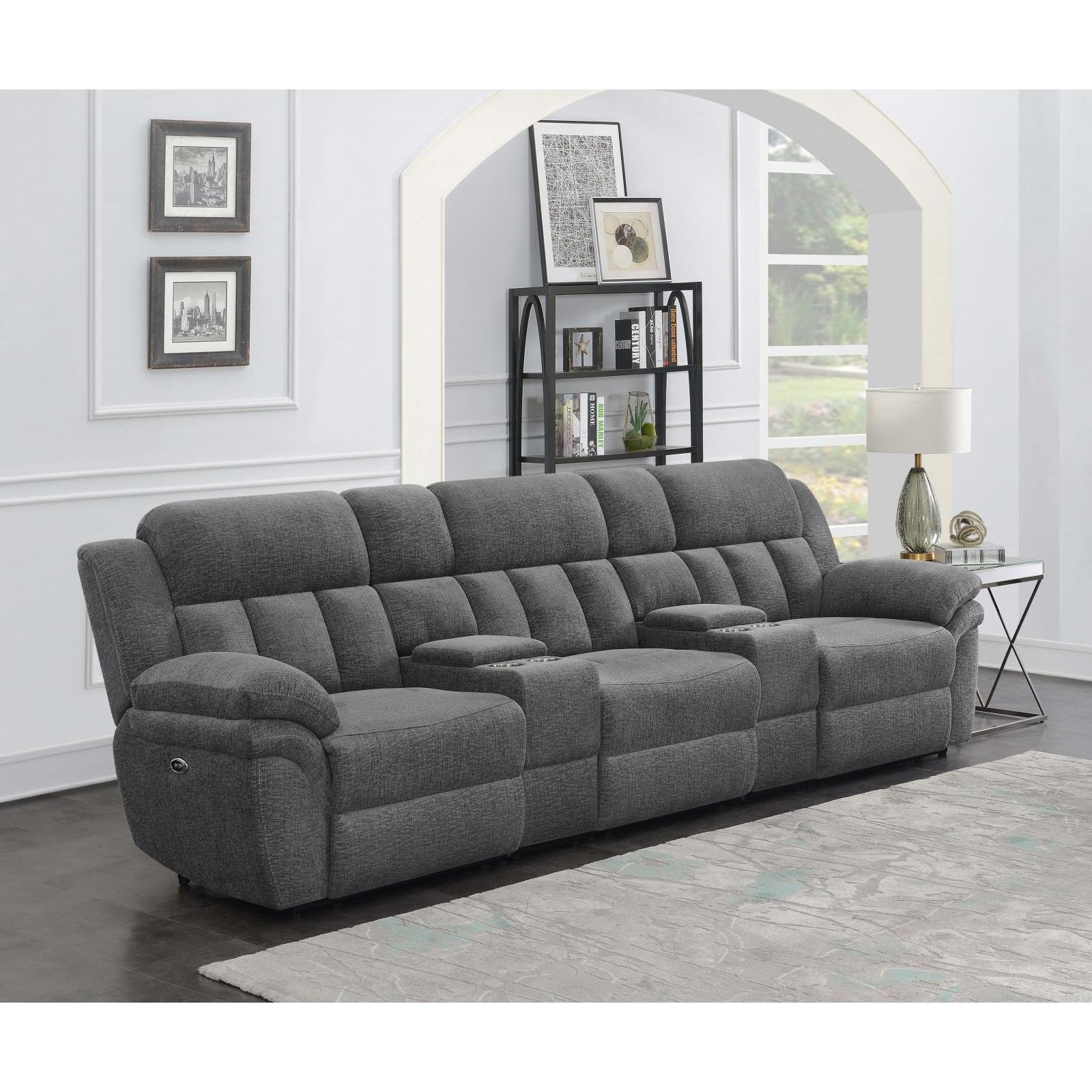 Coaster Furniture Bahrain 609541PT 5-piece Upholstered Power Home Theater Seating – Charcoal